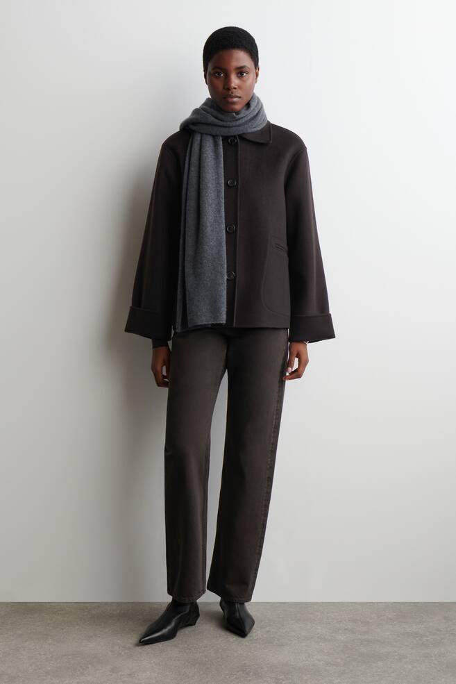 KASZMIROWY SZALIK - CIEMNOSZARY/BRĄZOWY - 6