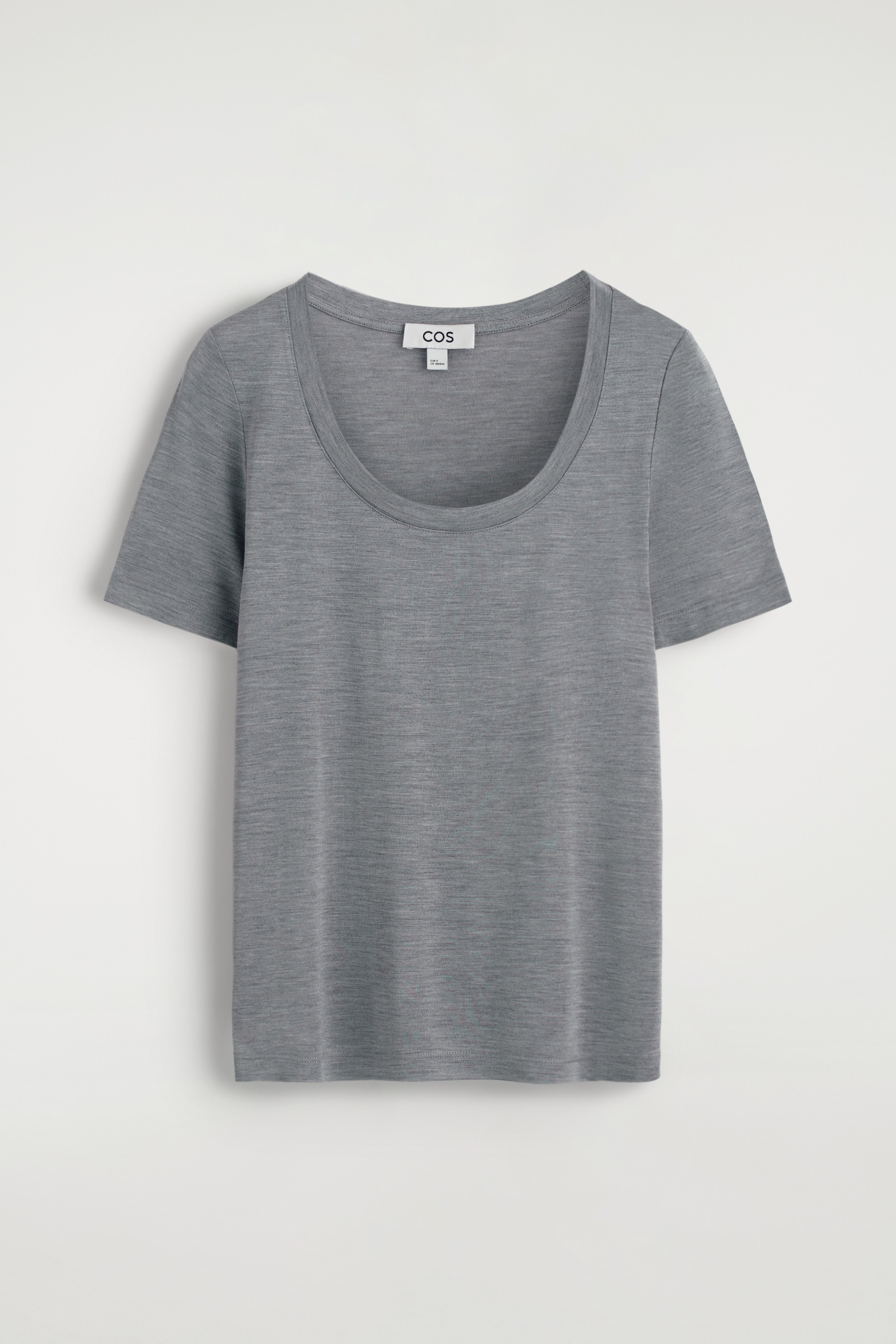T-SHIRT SLIM IN SETA - GRIGIO MÉLANGE/AVORIO/ROSA/MARRONE MÉLANGE