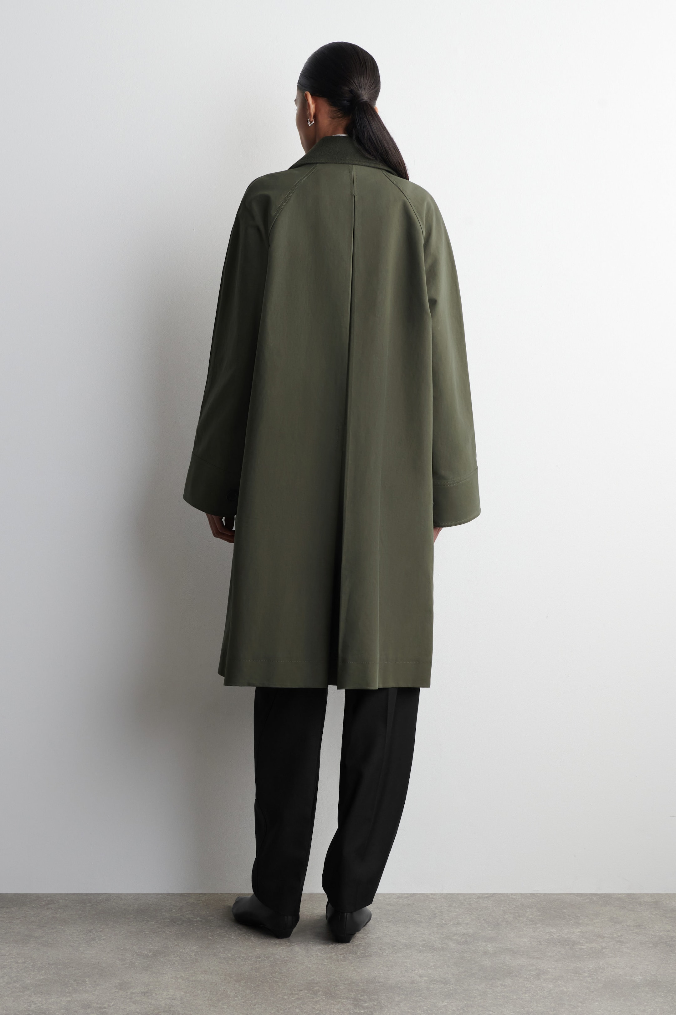 WOOL-TRIMMED CAR COAT