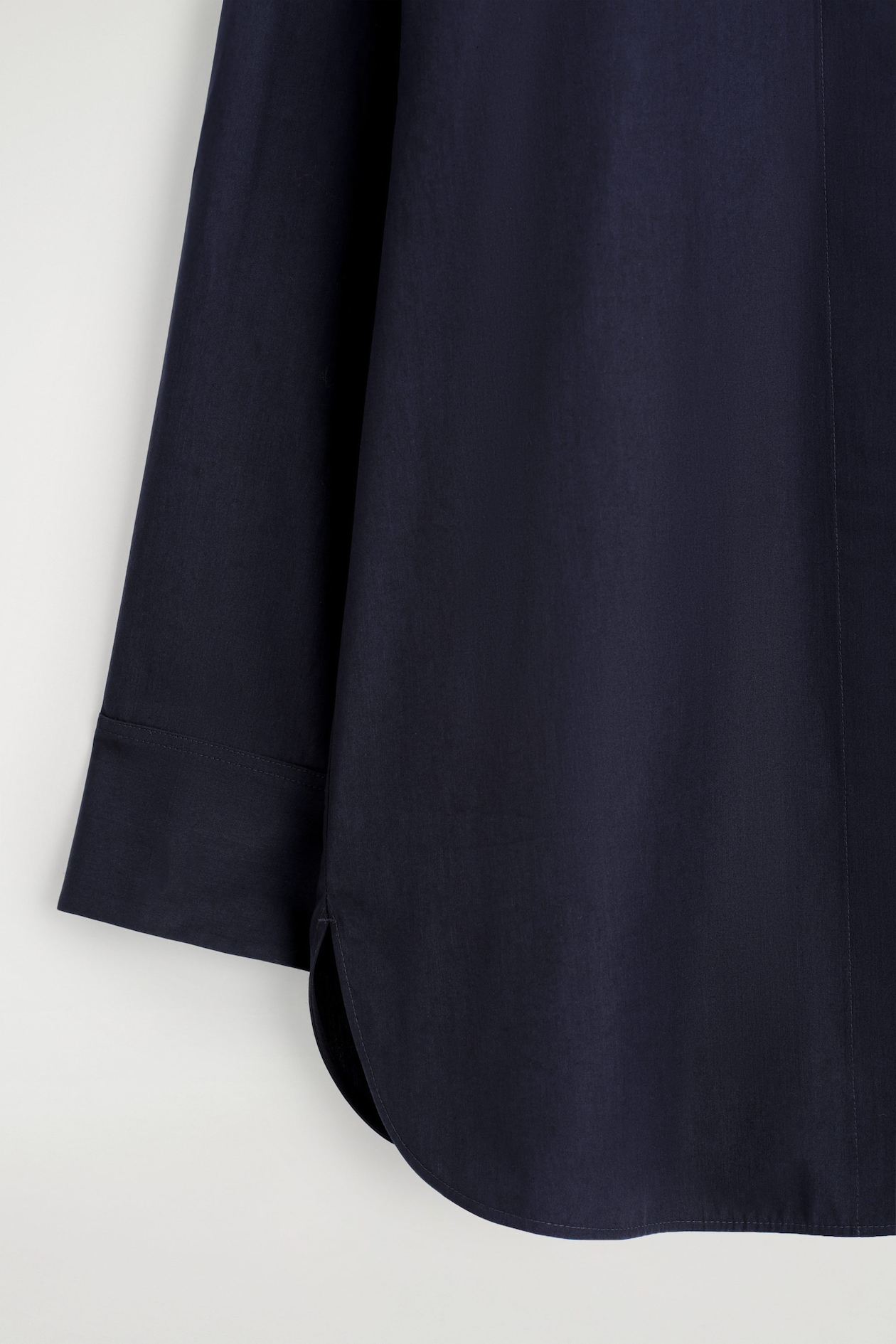TAILORED COTTON SHIRT — NAVY