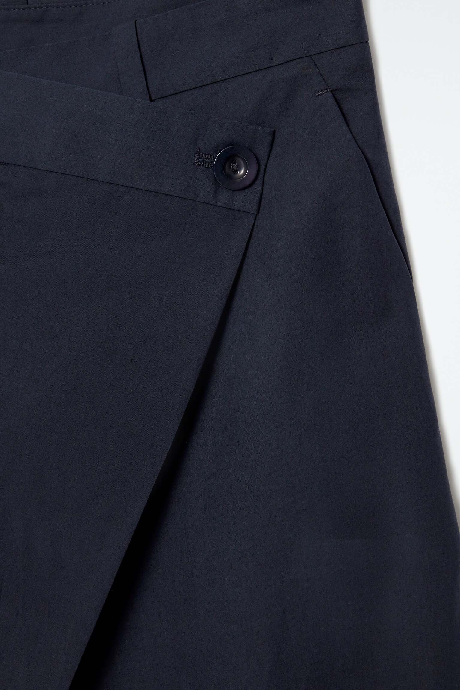 PANTALON PORTEFEUILLE ASYMÉTRIQUE - BLEU MARINE/BEIGE - 2