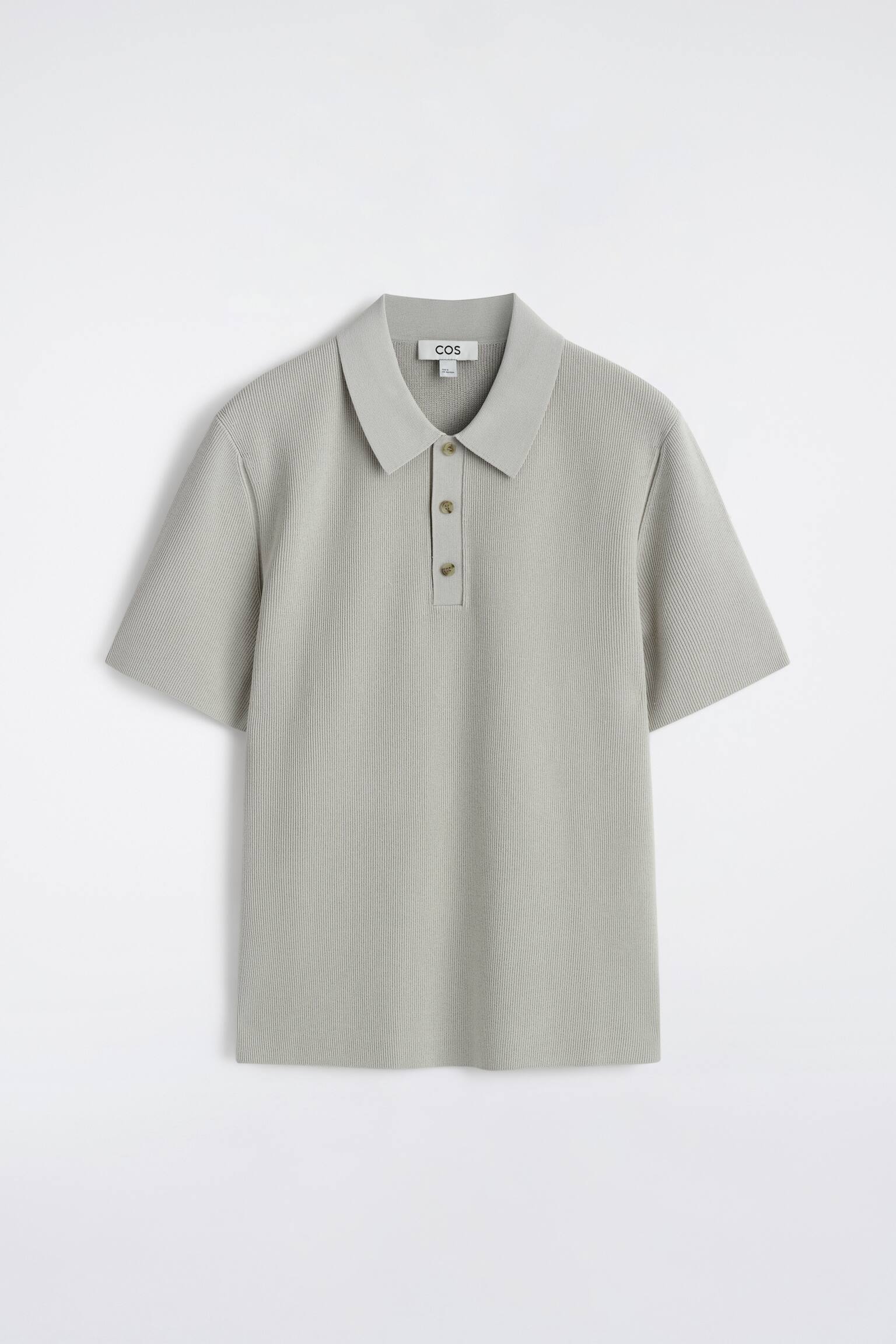 SLIM RIBBED BOUCLÉ-KNIT POLO SHIRT - SAGE/RUST - 2