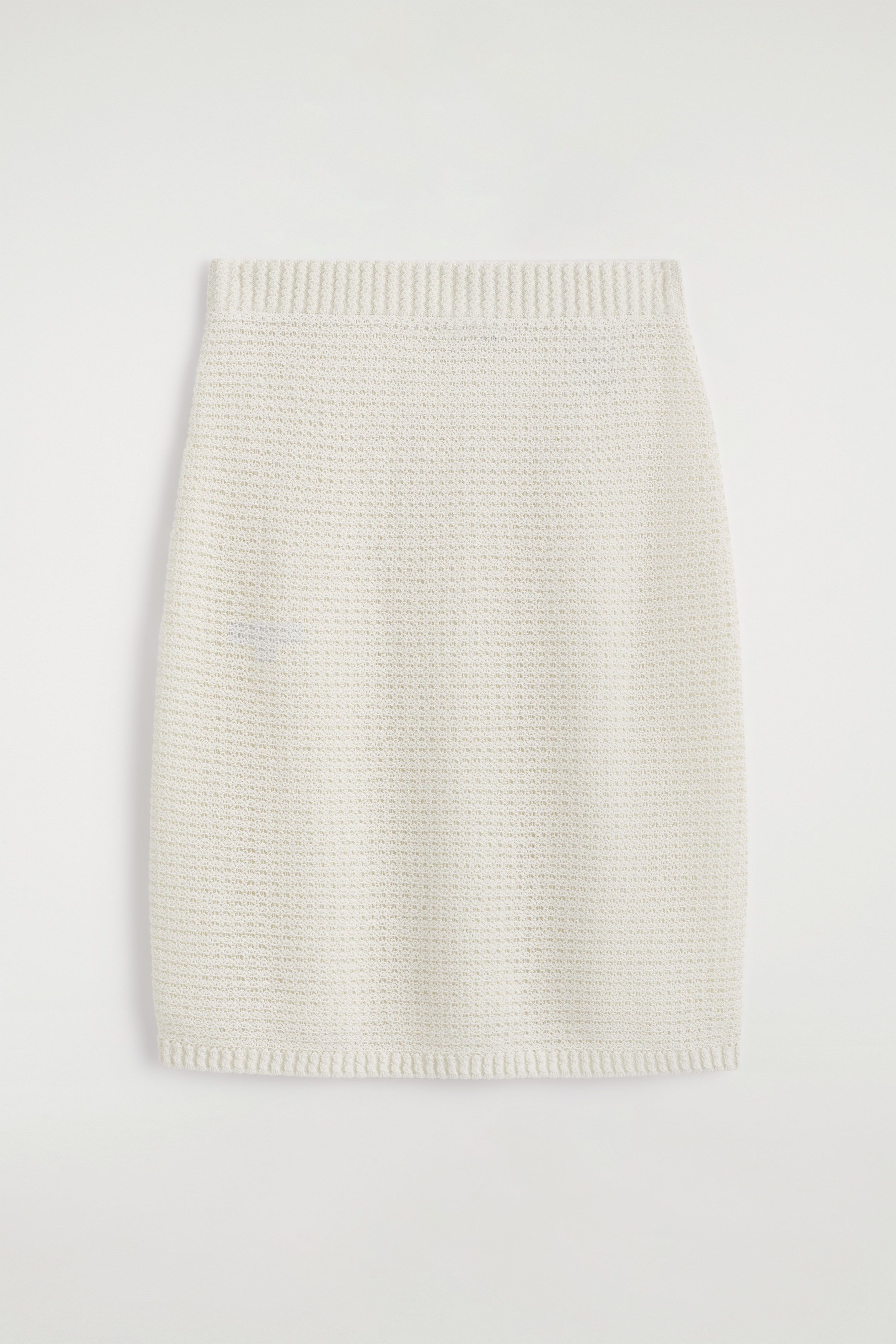 Textured Knitted Cotton Miniskirt