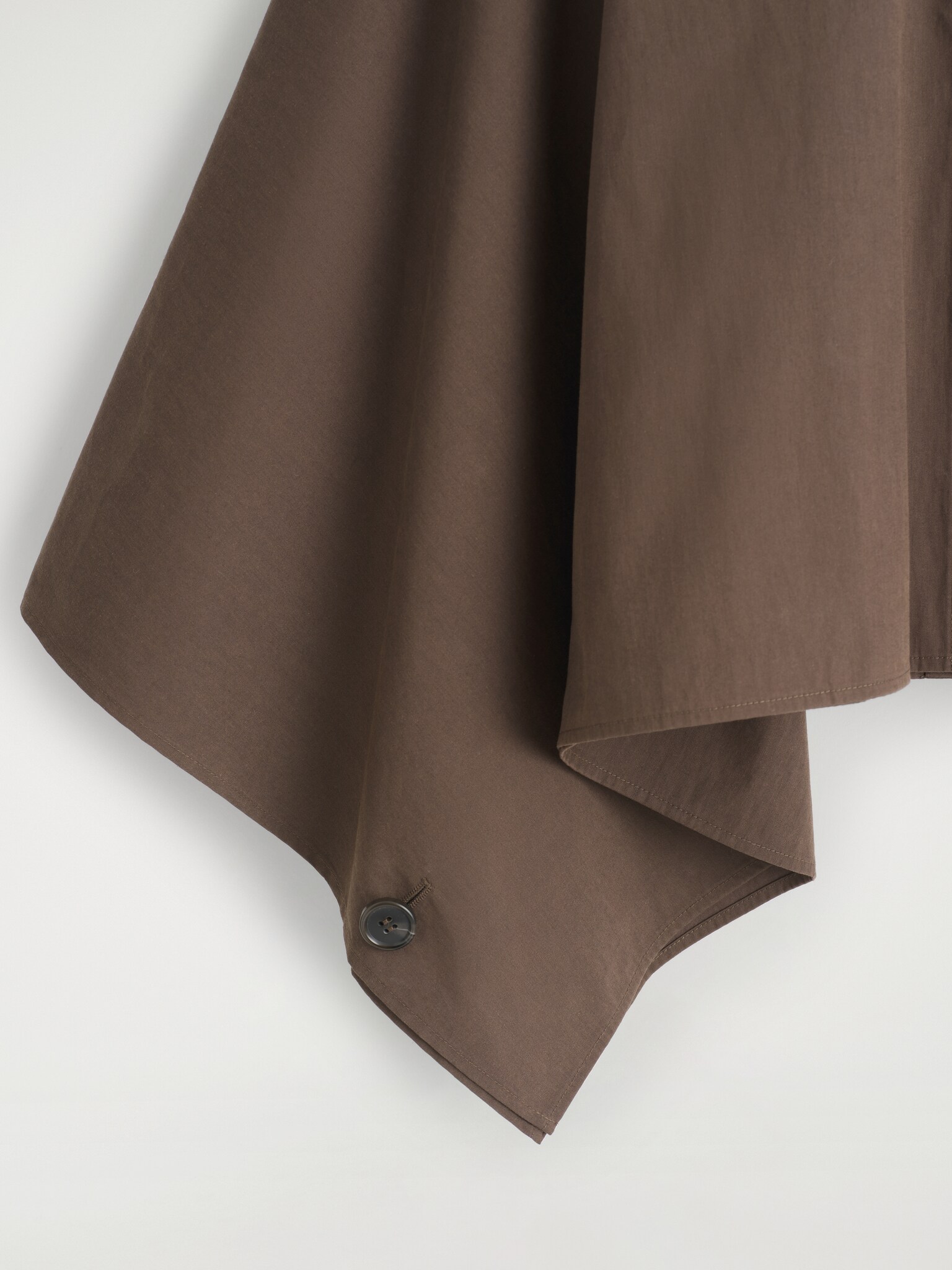 CAPE COURTE FAÇON TRENCH-COAT - BRUN FONCÉ/BEIGE CLAIR - 4