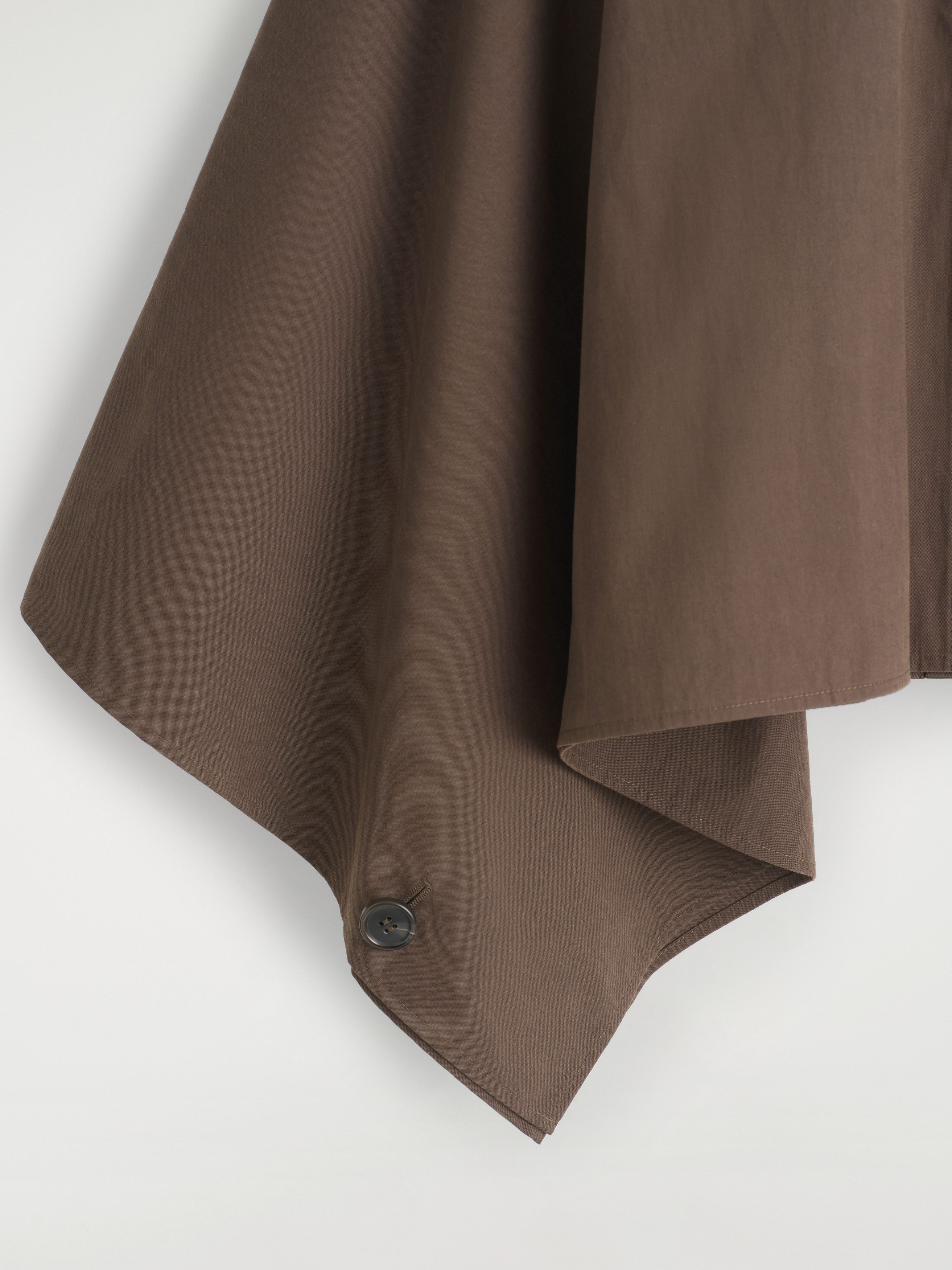 タグ付き:ケープ コス(COS) ダークブラウン FREE SIZE CROPPED TRENCH COAT CAPE - DARK BROWN | COS US