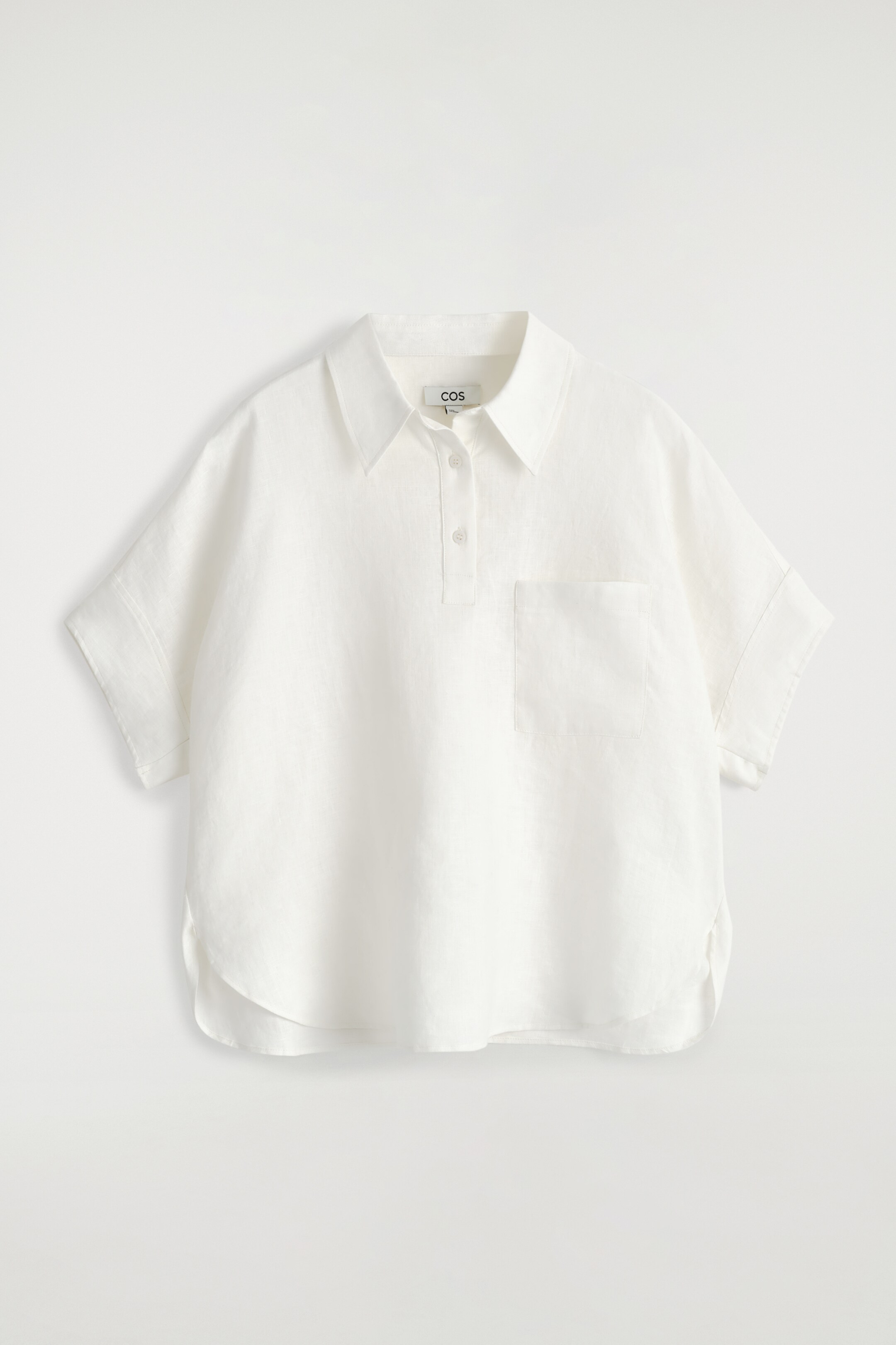 Agrandir l'image: CHEMISE À DEMI-PATTE EN LIN - BLANC - FEMME | H&M BE 6