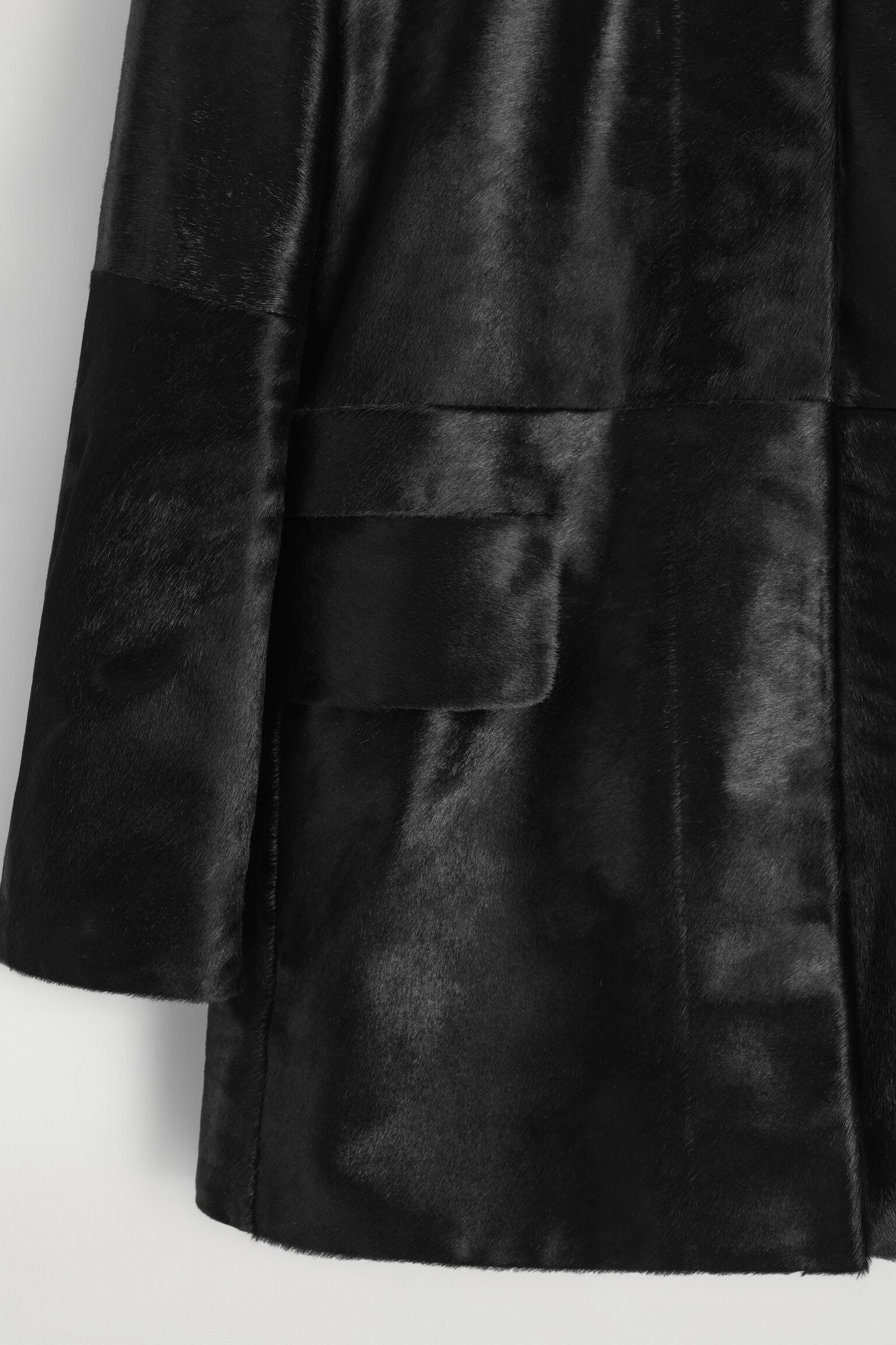 PONY HAIR JACKET - BLACK - 8