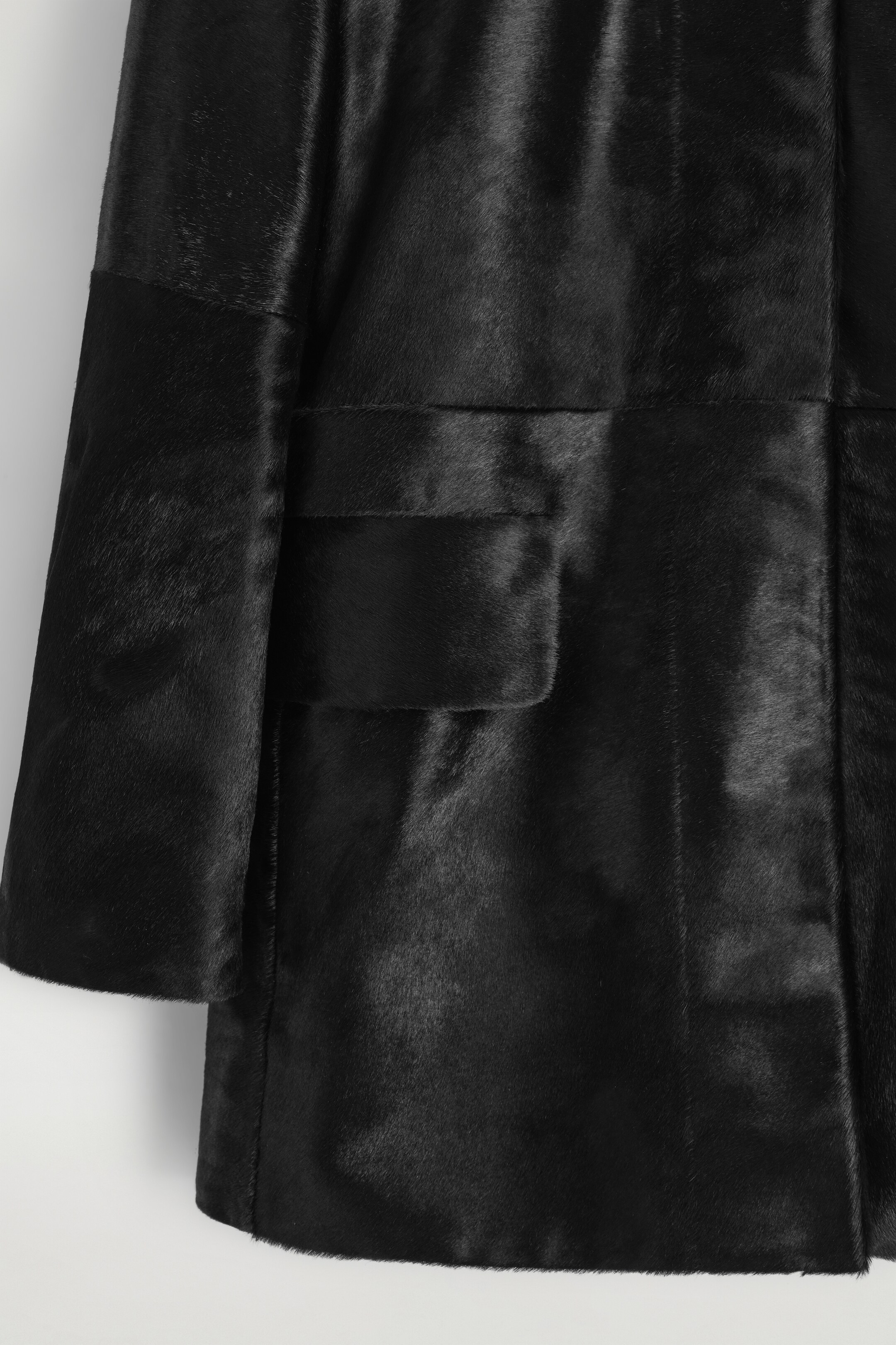Agrandir l'image: VESTE EN CUIR POILS DE PONEY - NOIR - FEMME | H&M BE 9