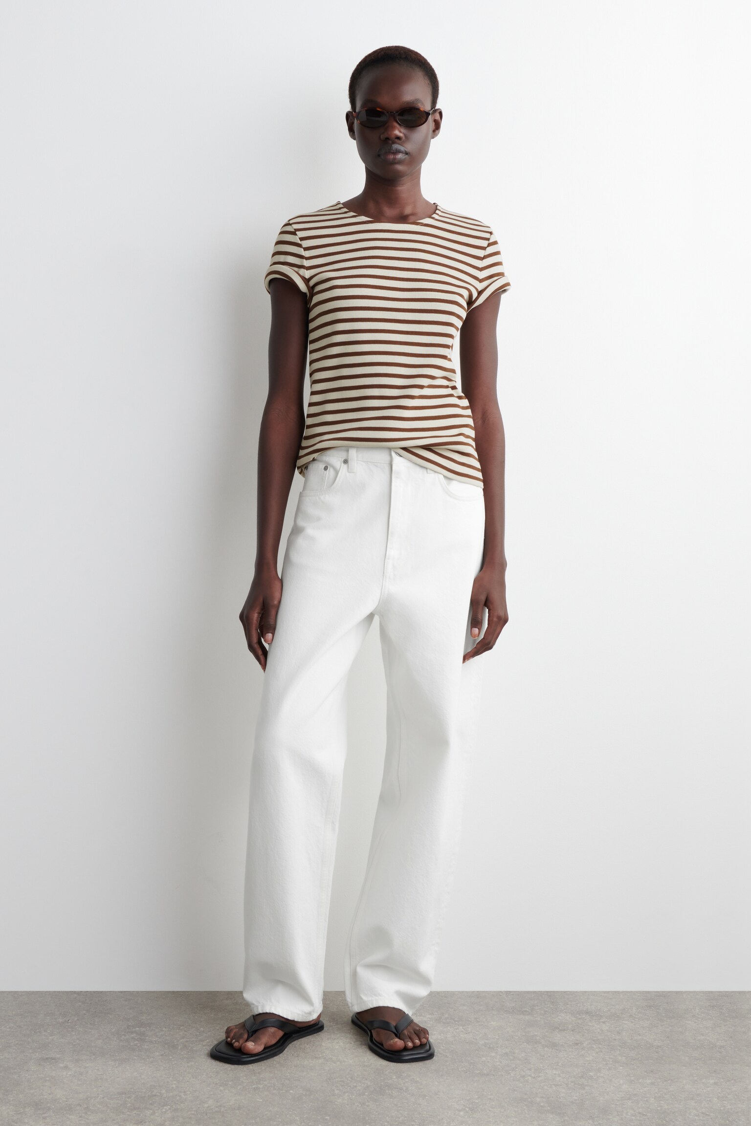 CAMISETA ENCOGIDA DE CANALÉ SLIM FIT - BLANCO/RAYAS/GRIS/RAYAS - 6