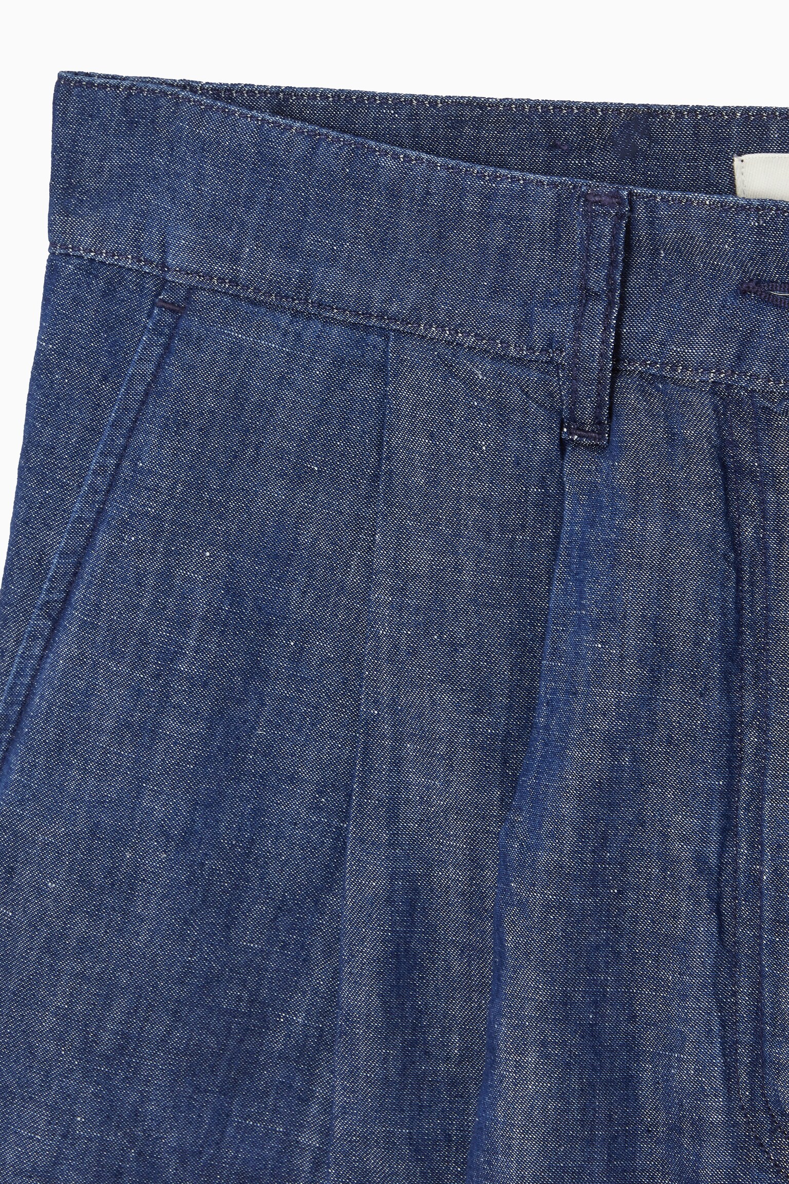 PANTALON DE TAILLEUR LARGE DENIM - BLEU - 3