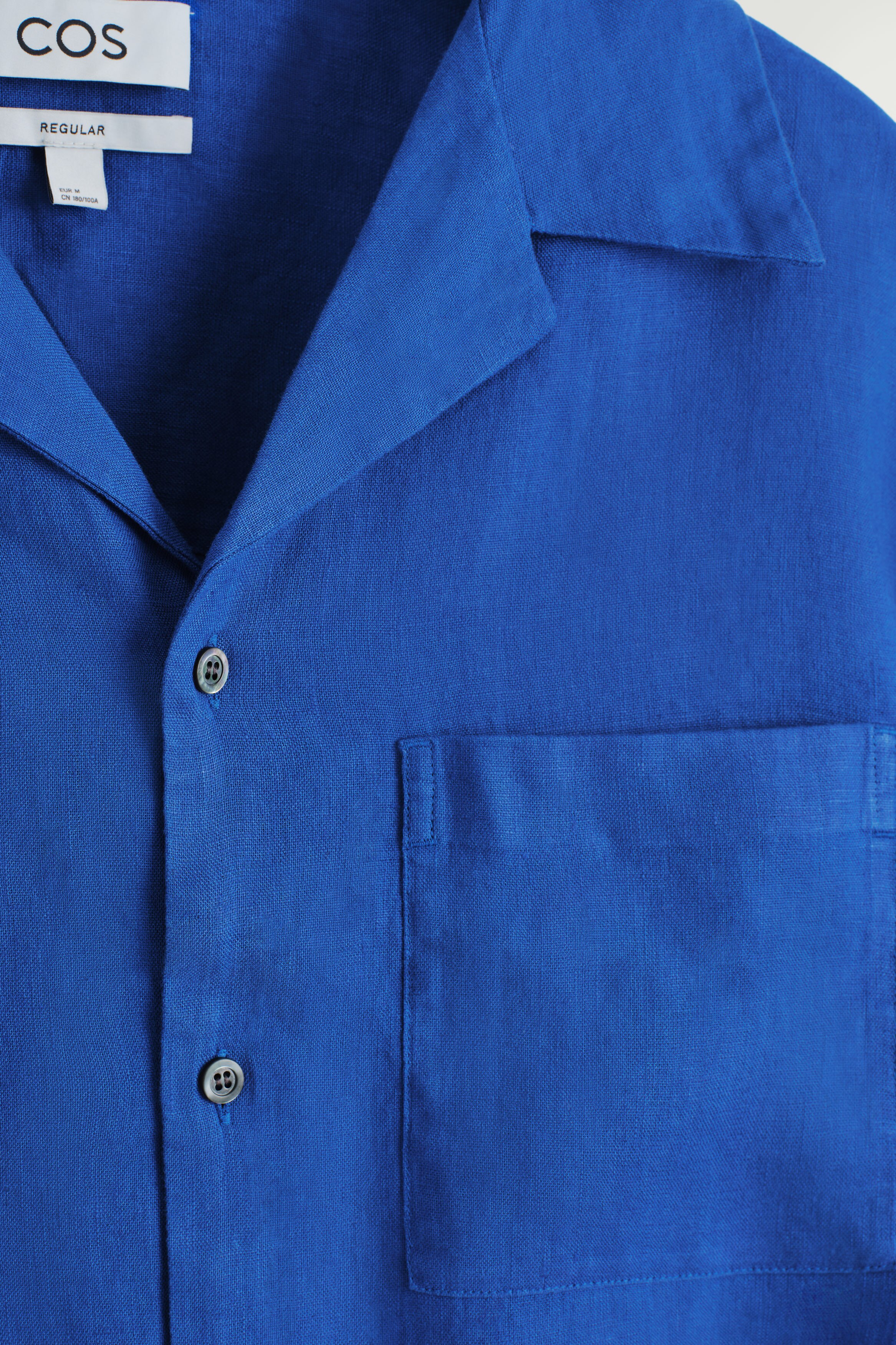 CAMP COLLAR SHIRT - COBALT | COS US
