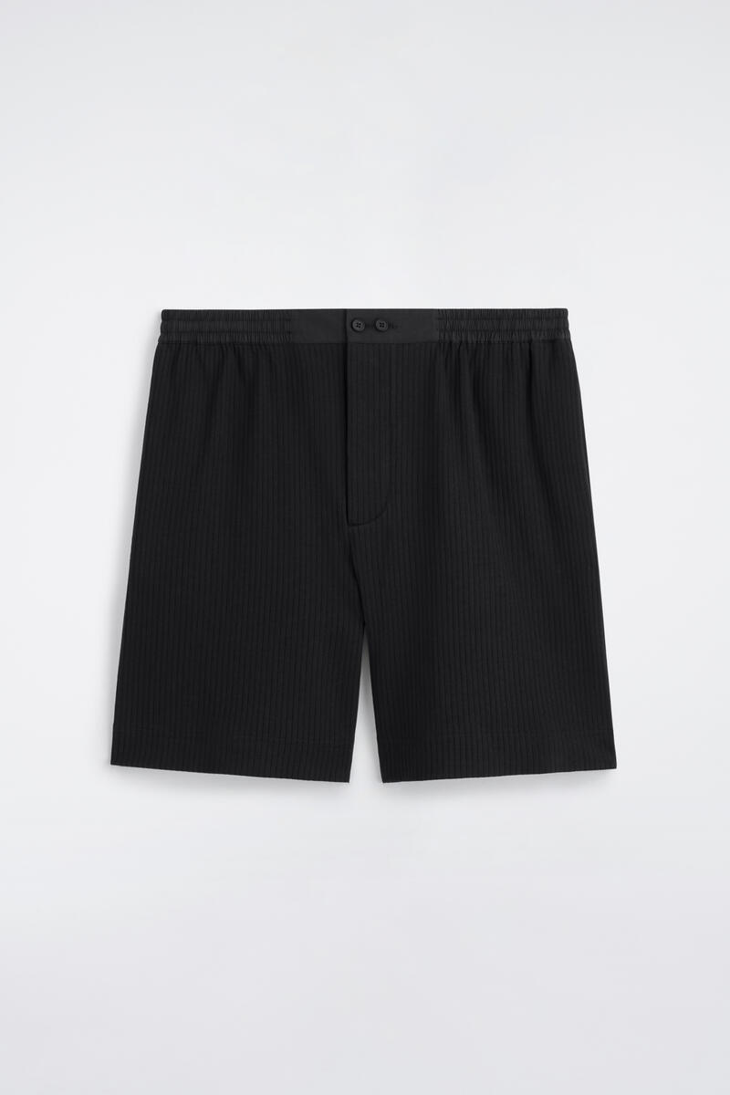 COS Ribbed Cotton-Jersey Shorts Black Men's Medium