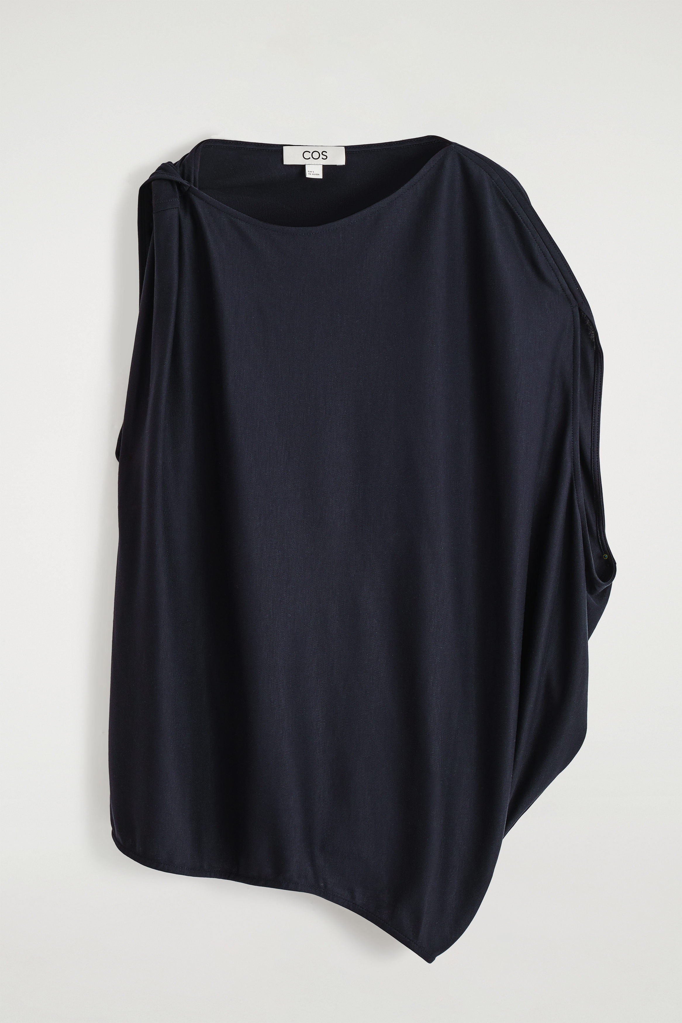 DRAPED JERSEY TOP - NAVY | COS