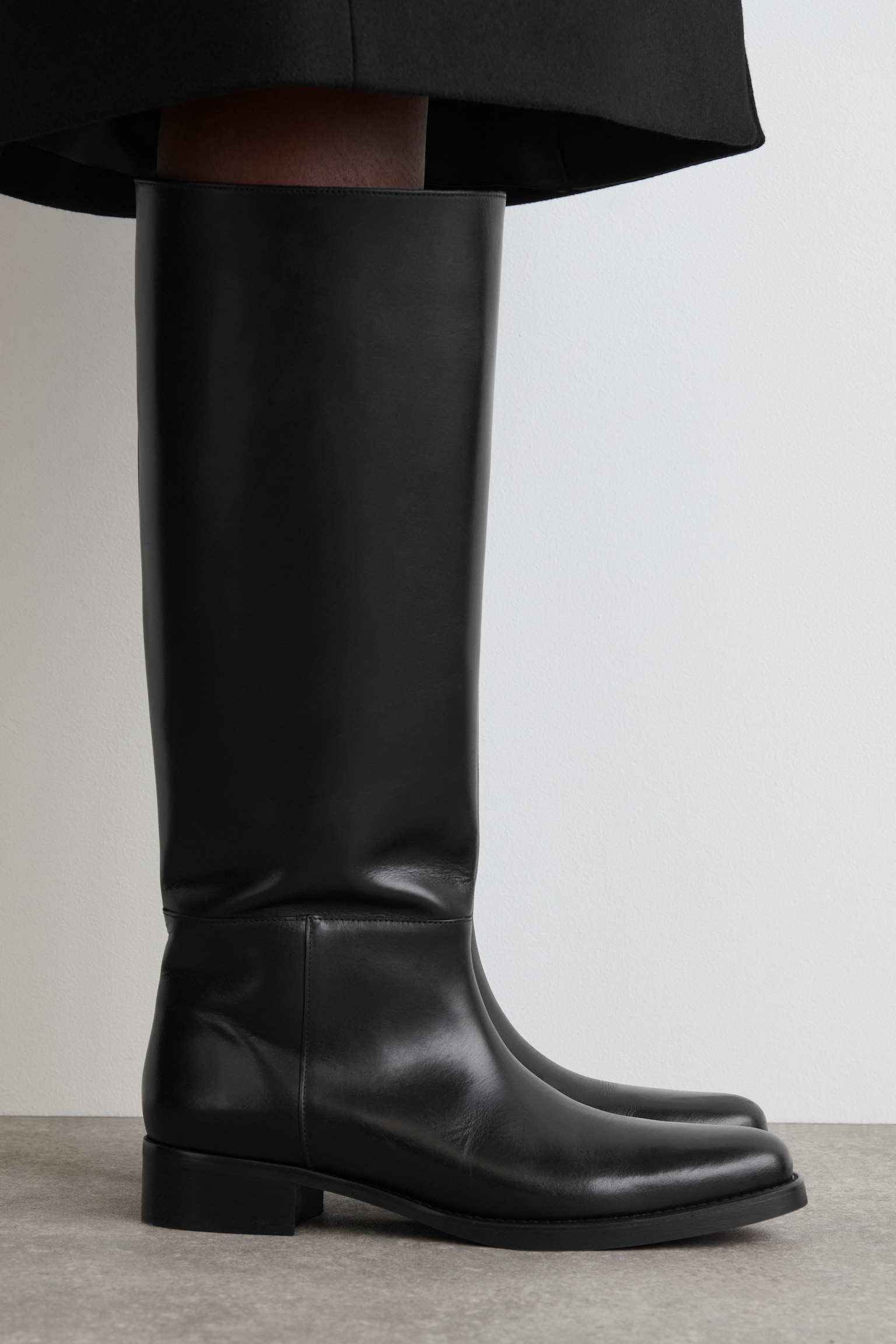 BOTTES HAUTES EN CUIR - NOIR - 3