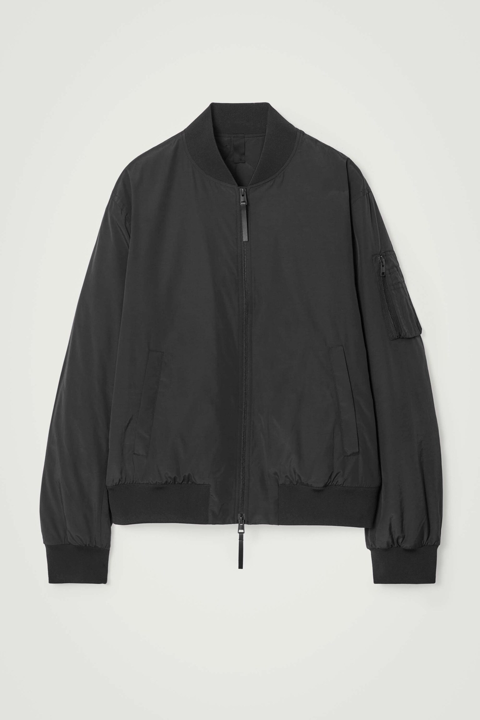 PADDED BOMBER JACKET - BLACK