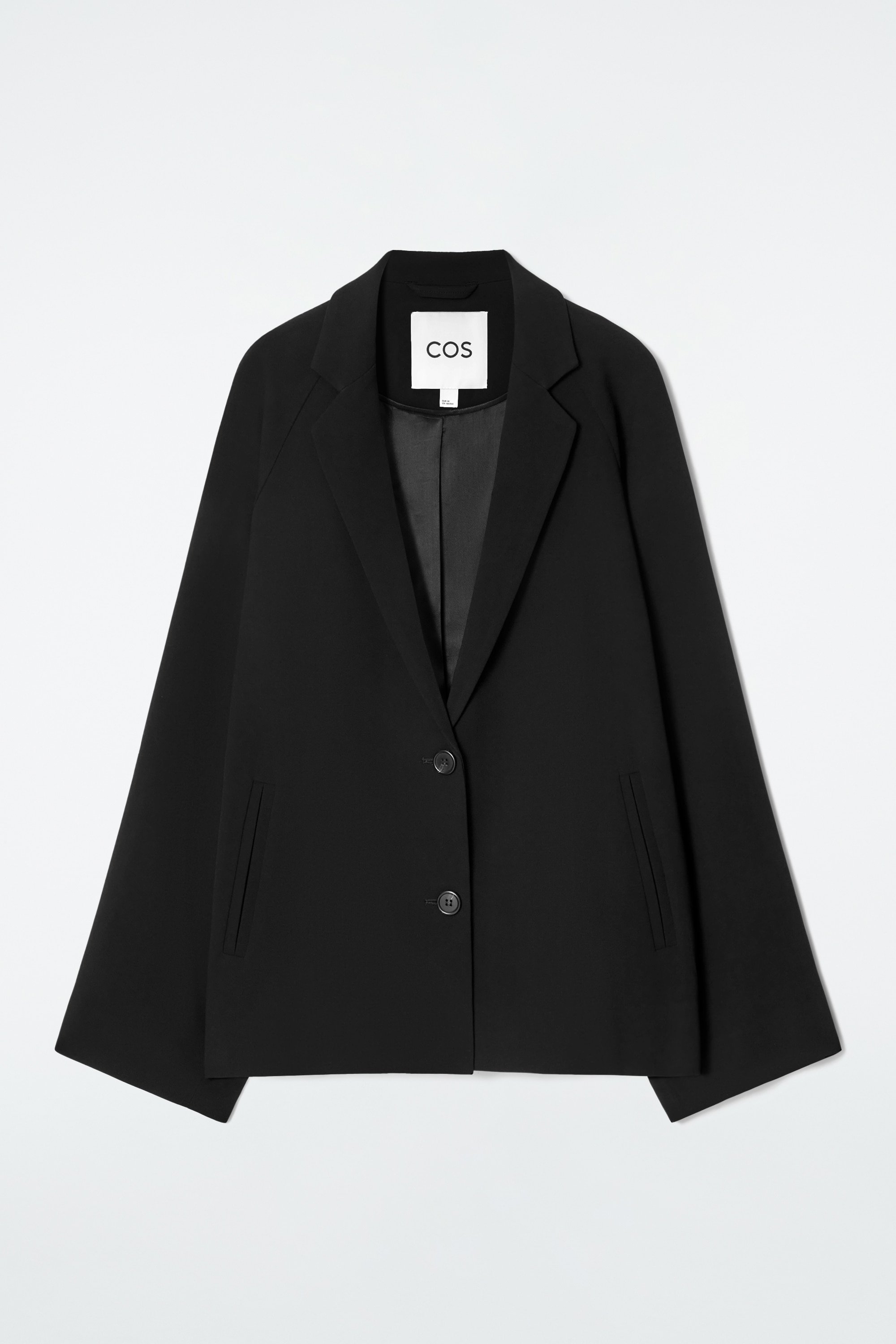 BLAZER MONOPETTO FLUIDO OVERSIZE - NERO