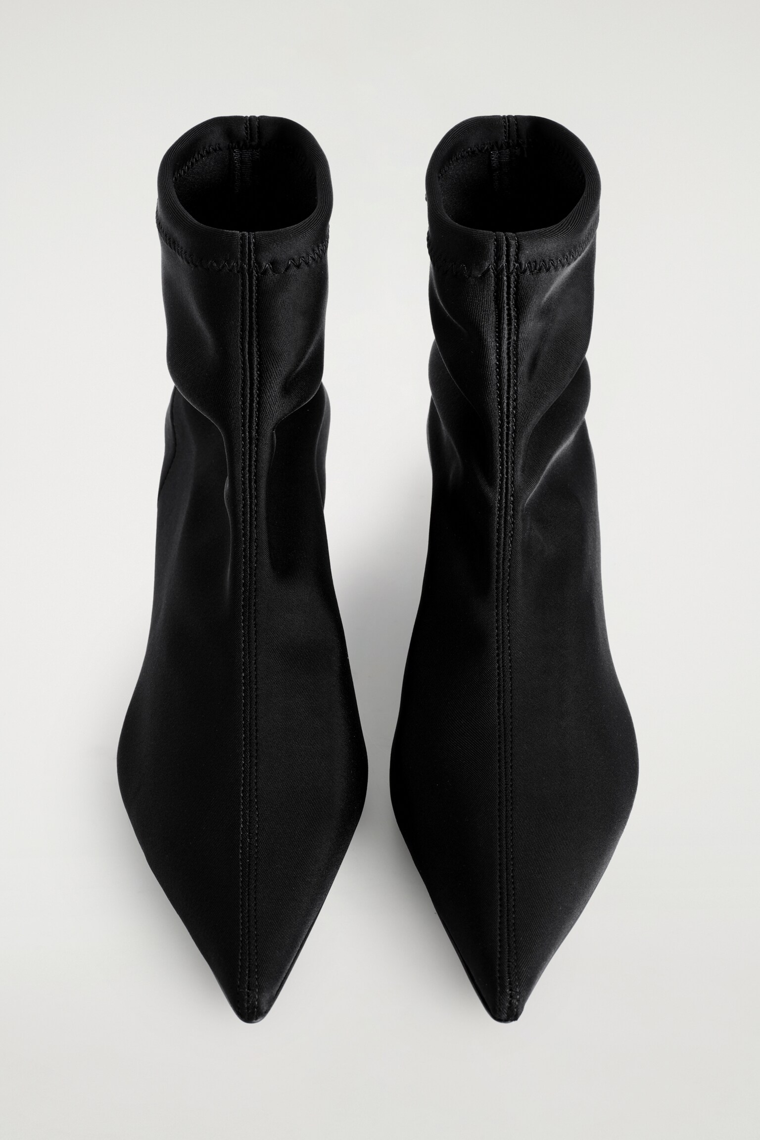 POINTED SCUBA SOCK ANKLE BOOTS - BLACK - 3