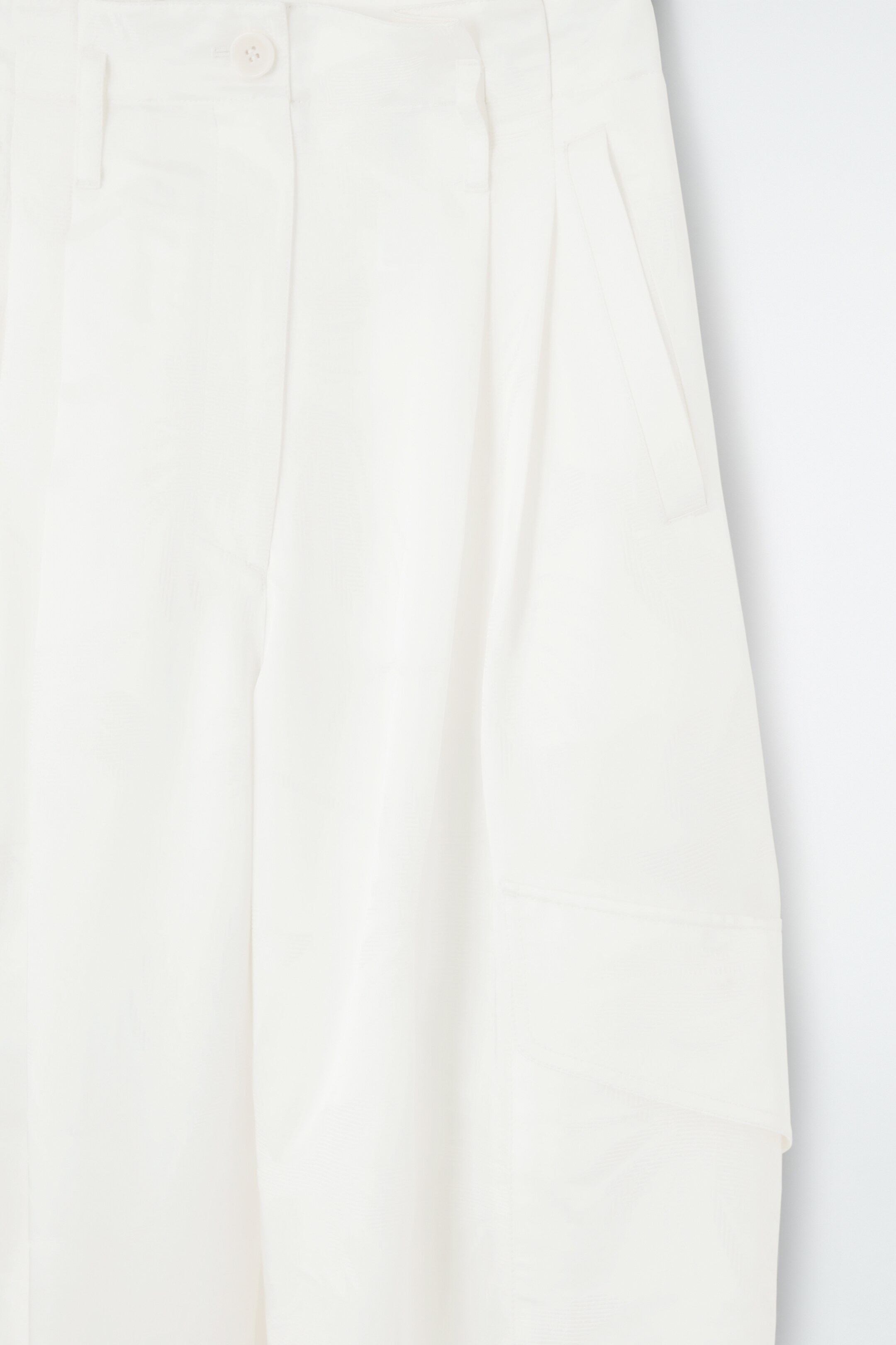 Agrandir l'image: PANTALON WORKWEAR JACQUARD FLEURI - BLANC - FEMME | H&M CH 2