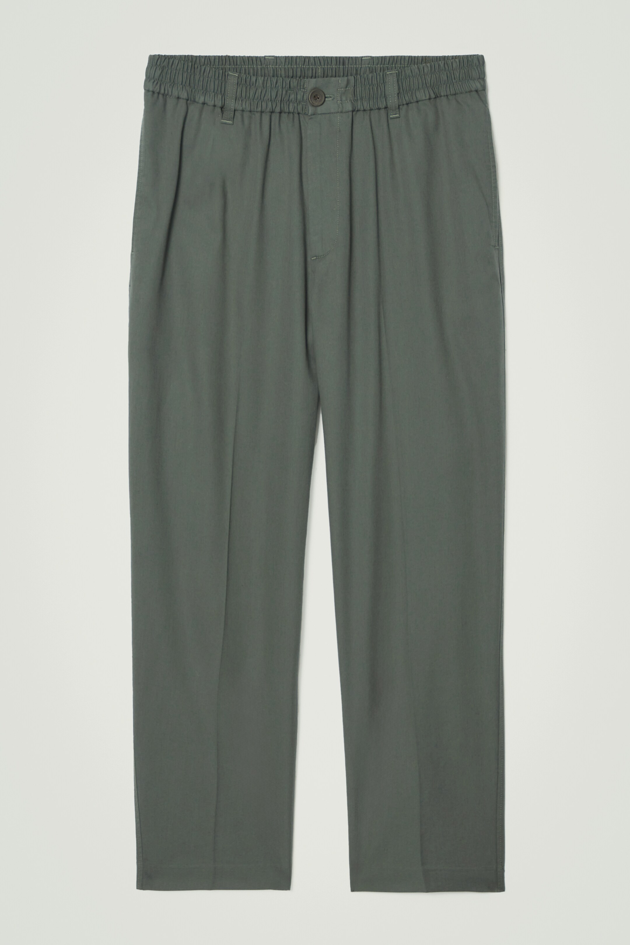 Ingrandisci l'immagine: TAPERED ELASTICATED TROUSERS - GREEN - UOMO | H&M CH 1