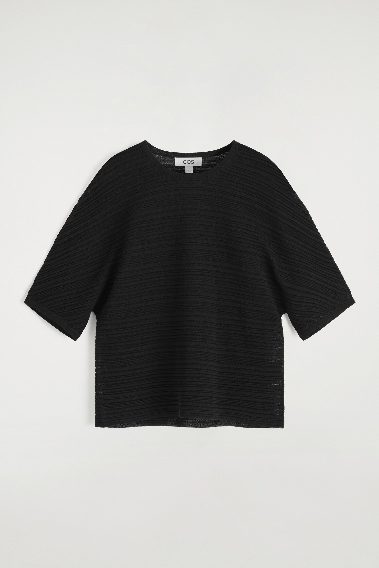 CAMISETA DE PUNTO PLISADA - NEGRO/VERDE - 2