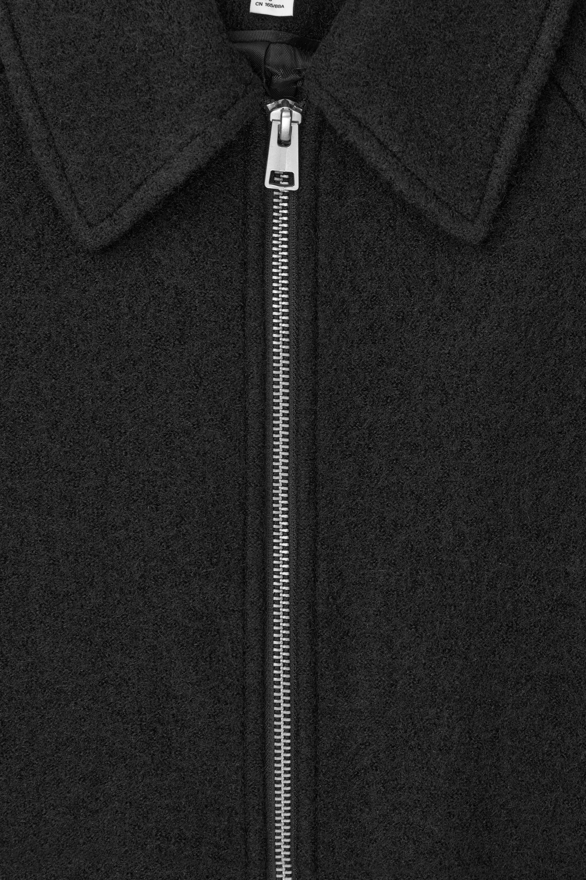 OVERSIZED BOILED-WOOL JACKET - BLACK | COS