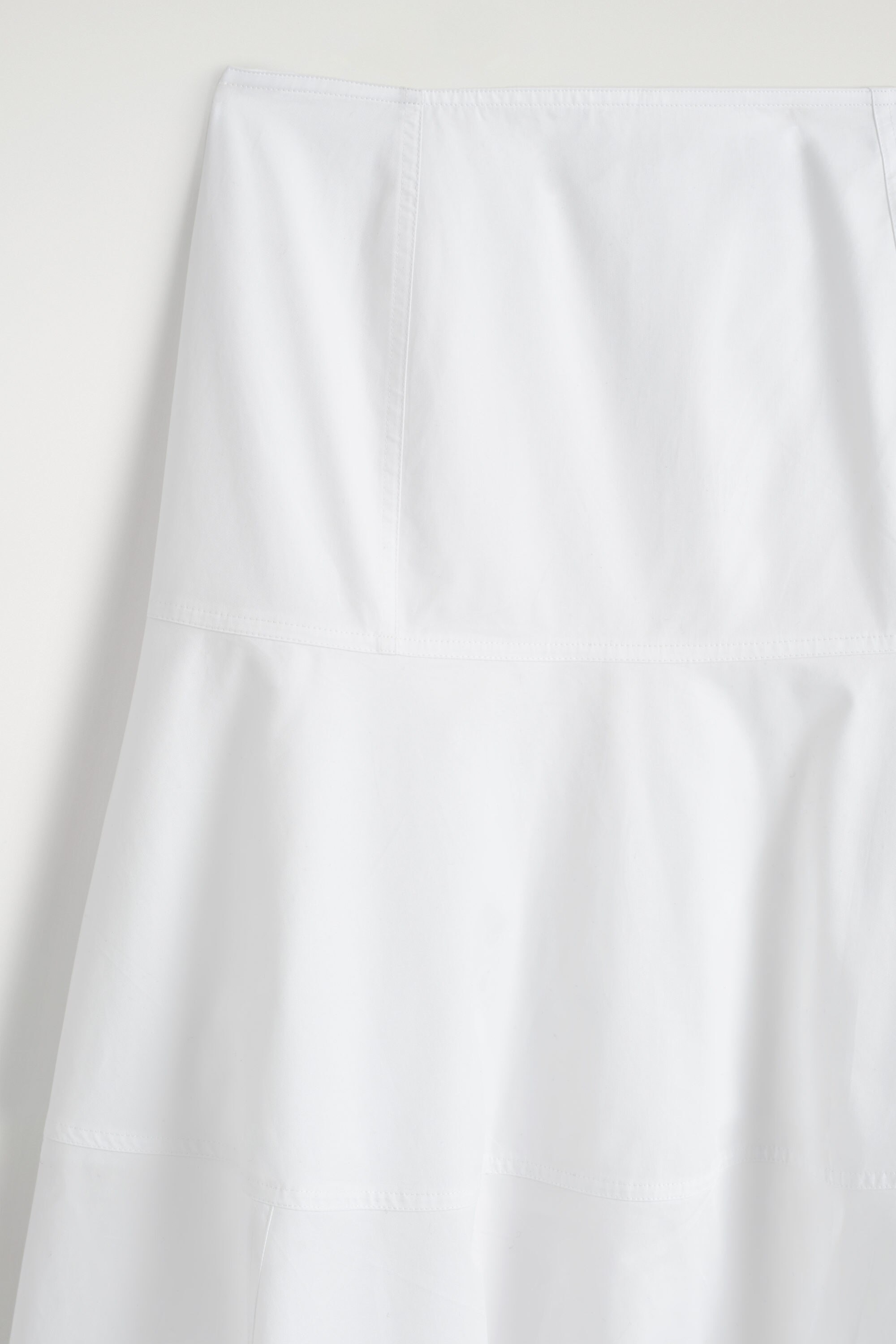 PANELLED COTTON MIDI SKIRT - WHITE | COS
