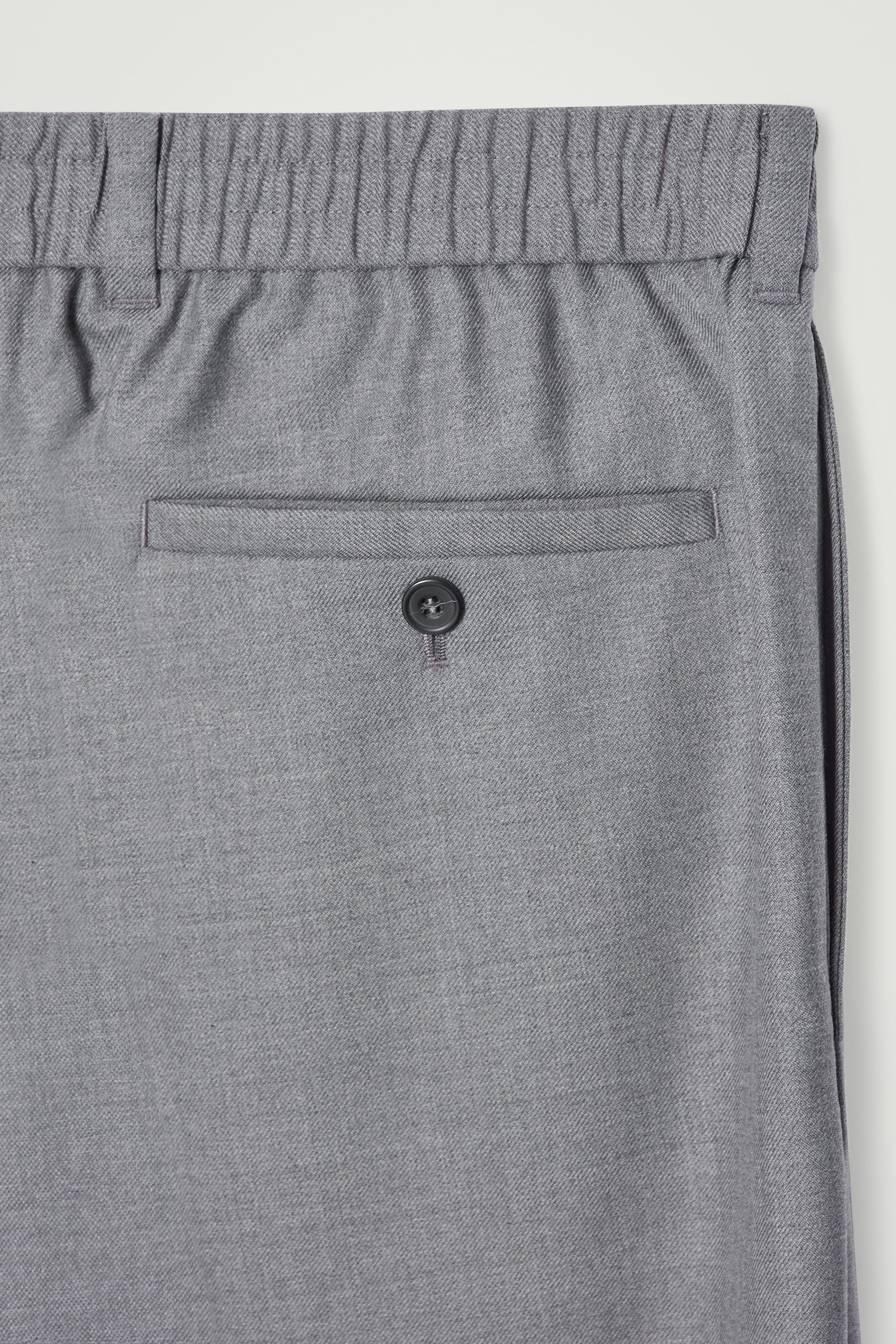 View larger image: TURN-UP WOOL-BLEND STRAIGHT-LEG TROUSERS - GREY MÉLANGE - Men | H&M GB 7