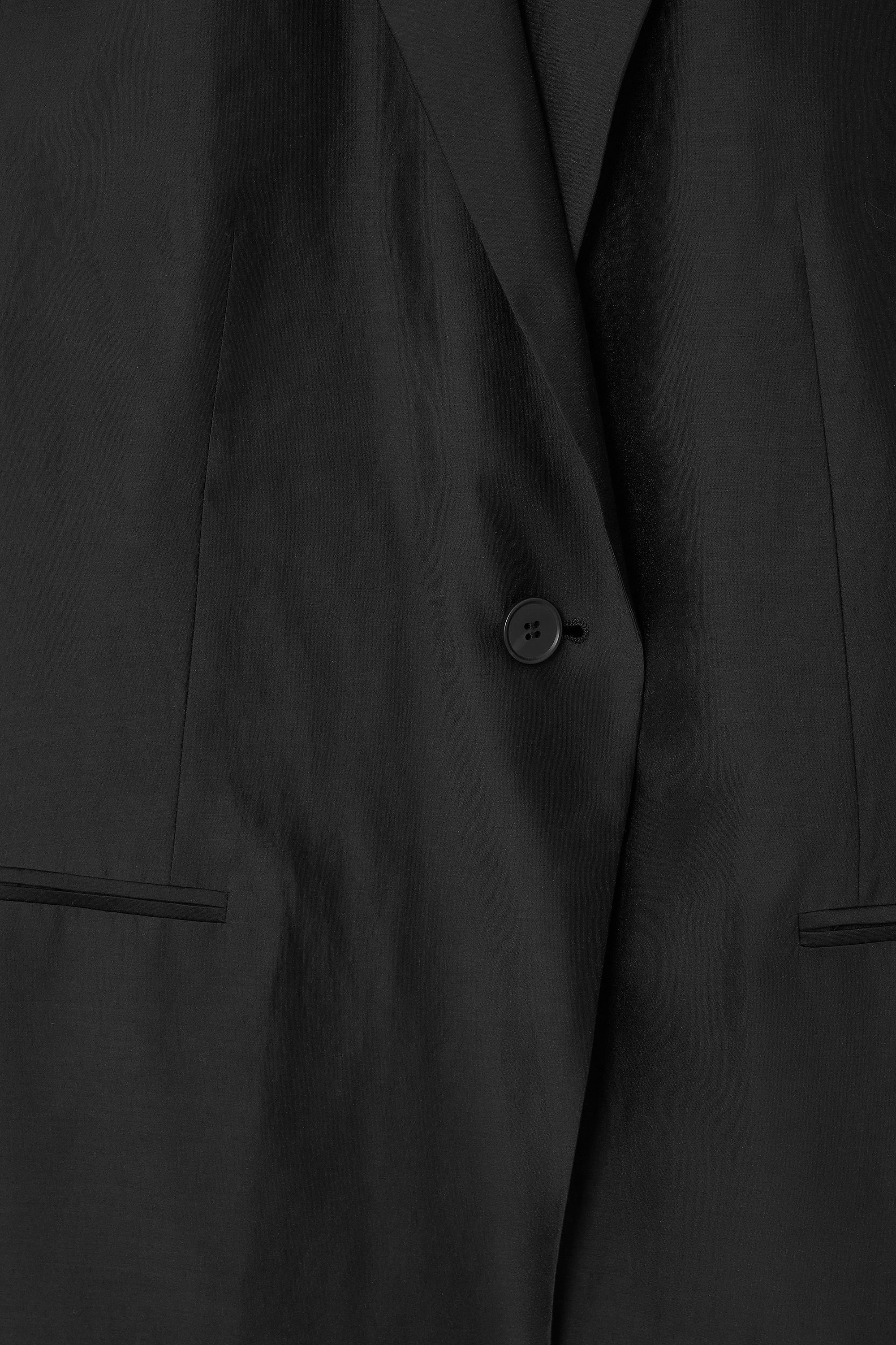 REGULAR DRAPED OPEN-BACK BLAZER - BLACK | COS DE