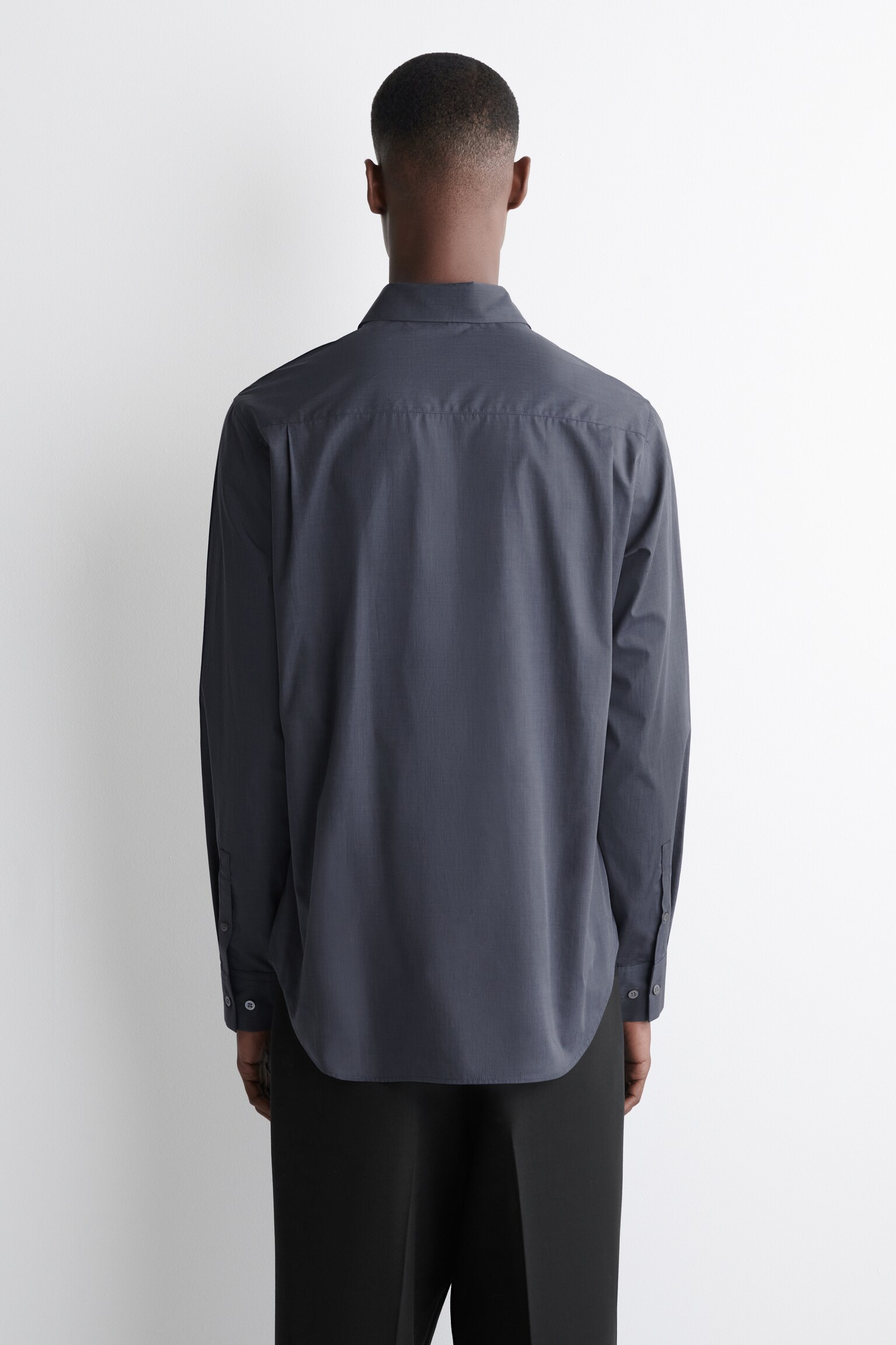CAMISA DE ALGODÓN FIL-A-FIL - AZUL OSCURO/VERDE - 5