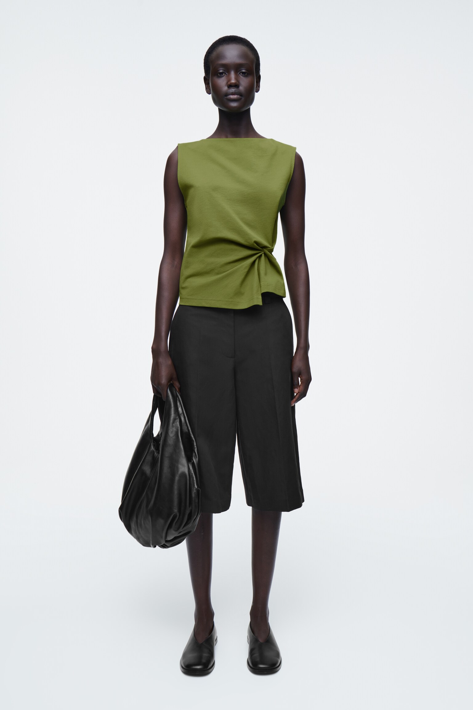 TOP DÉTAILS TORSADÉS - VERT OLIVE - 3