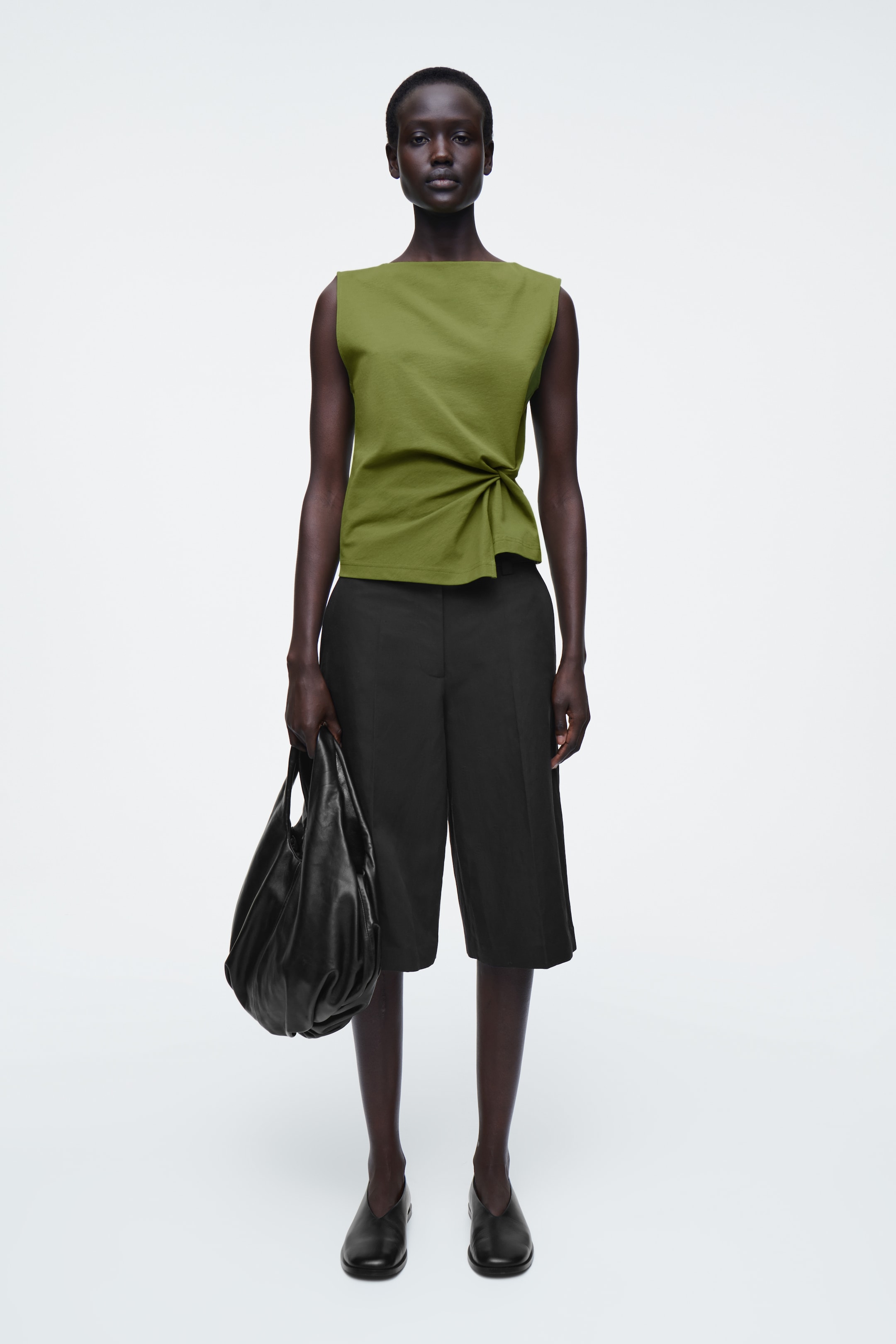 View larger image: TWIST-DETAIL TOP - OLIVE GREEN - Ladies | H&M GB 2