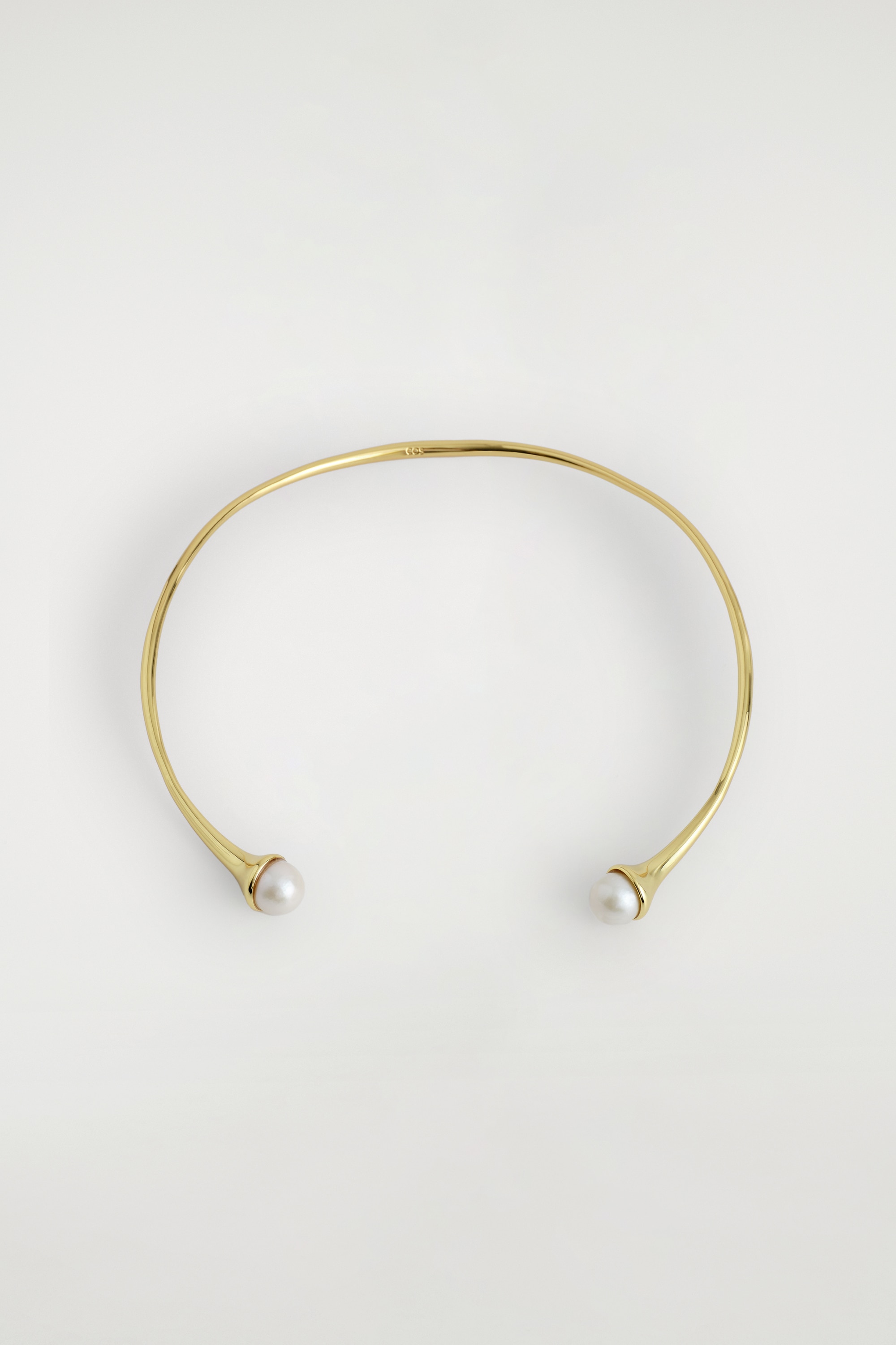 COLLANA RIGIDA CON PERLE D'ACQUA DOLCE - ORO