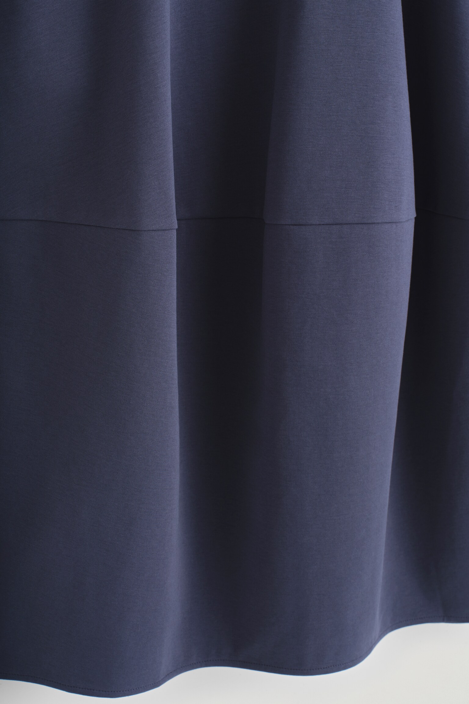 JUPE MIDI SILHOUETTE ARRONDIE EN COTON - BLEU MARINE/NOIR - 6