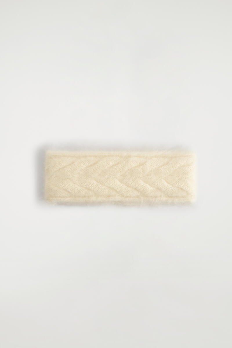 Cable-Knit Brushed-Cashmere Headband