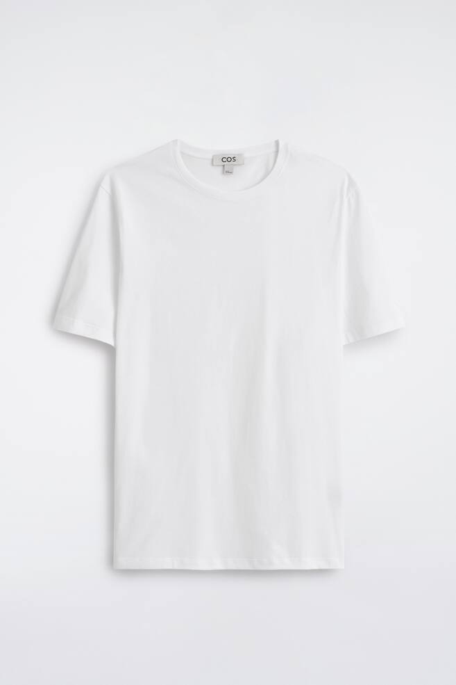COTTON CREW-NECK T-SHIRT - WHITE/BLACK/NAVY - 1