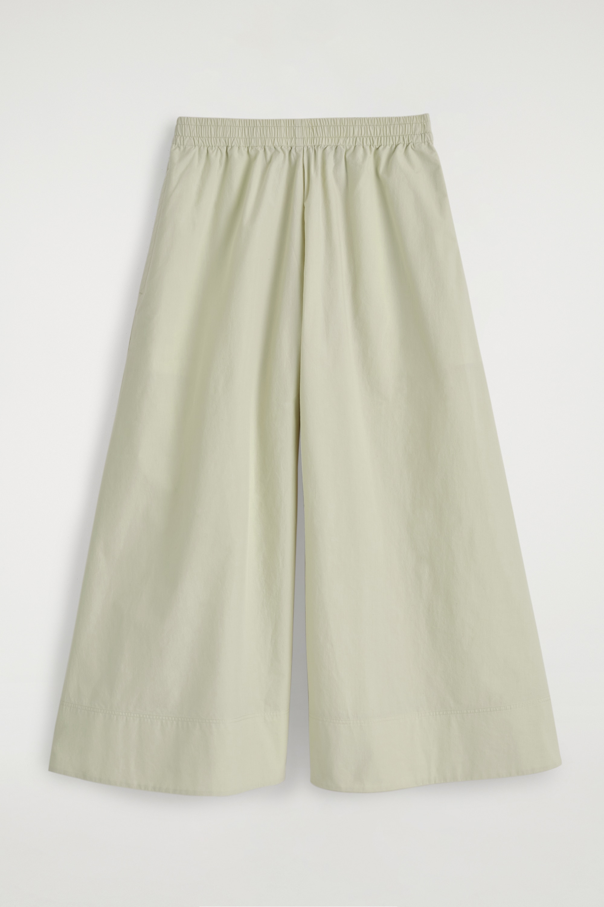 PANTALONI CULOTTE VOLUMINOSI - VERDE CHIARO/BIANCO