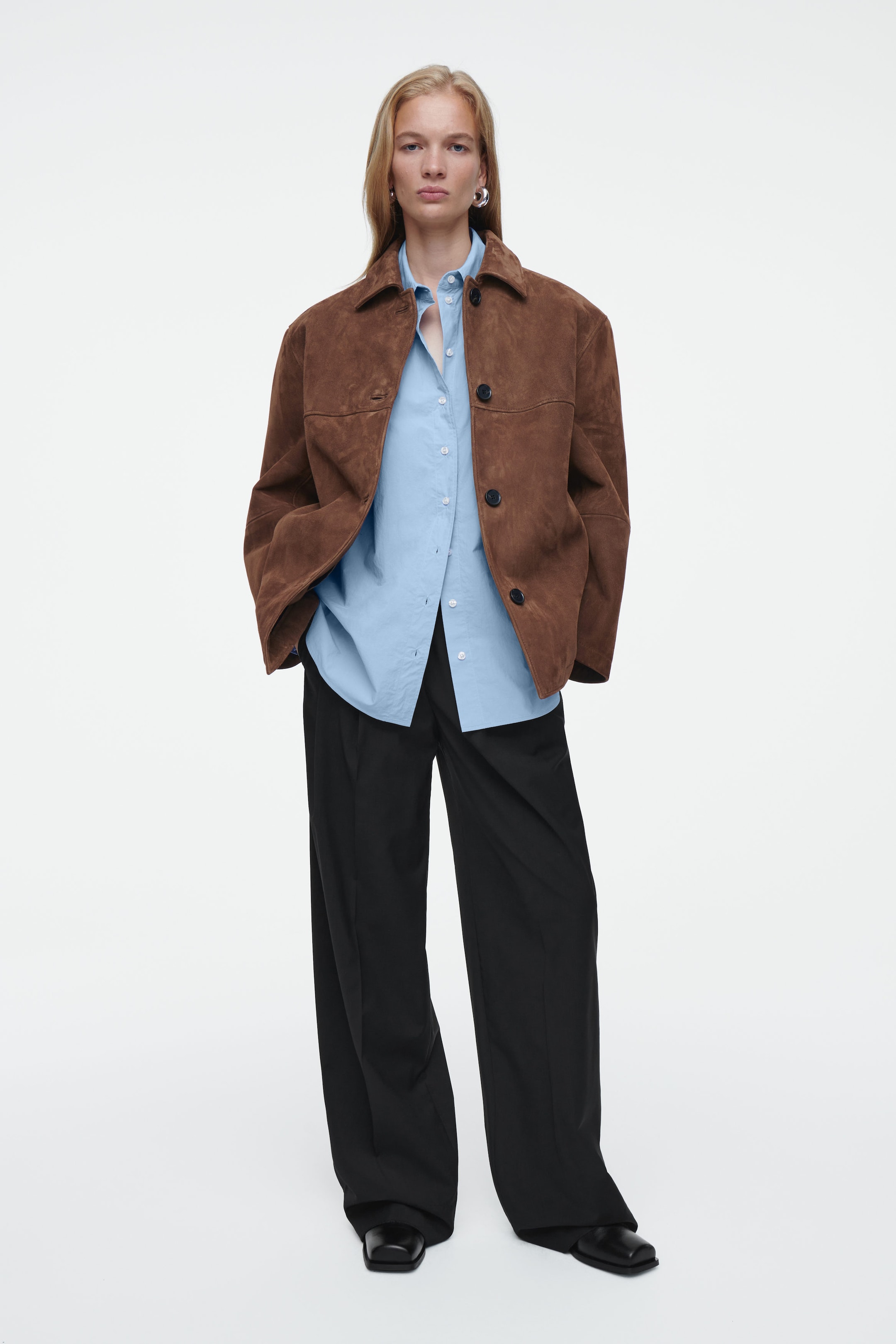 COLLARED SUEDE JACKET