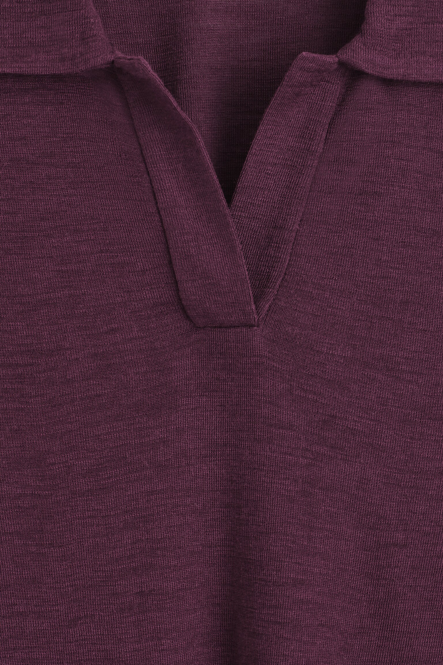MERINO WOOL POLO SHIRT - BURGUNDY MÉLANGE/BLACK/BROWN MÉLANGE - 6