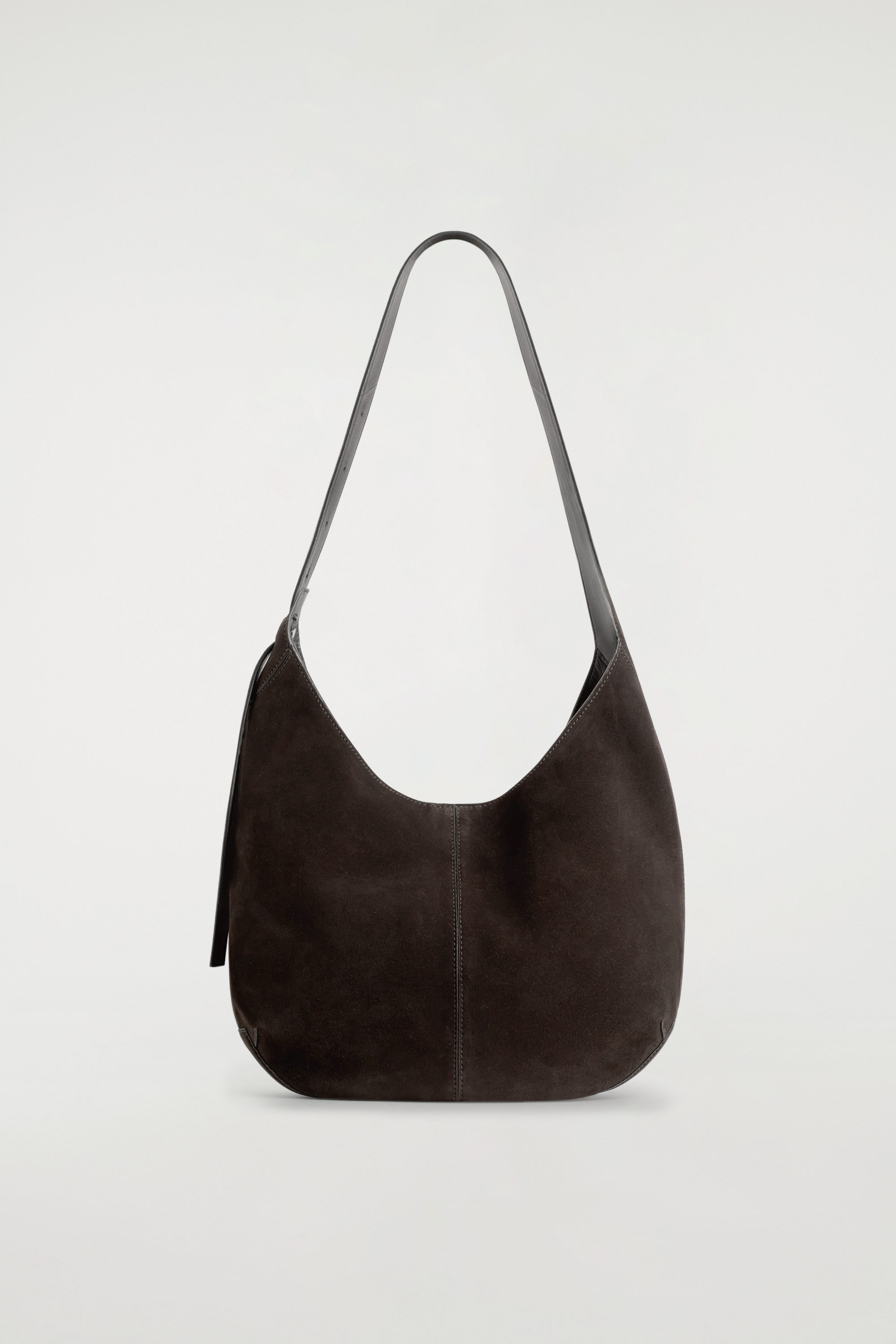 KNOLL SHOULDER BAG - SUEDE - EBONY | COS US