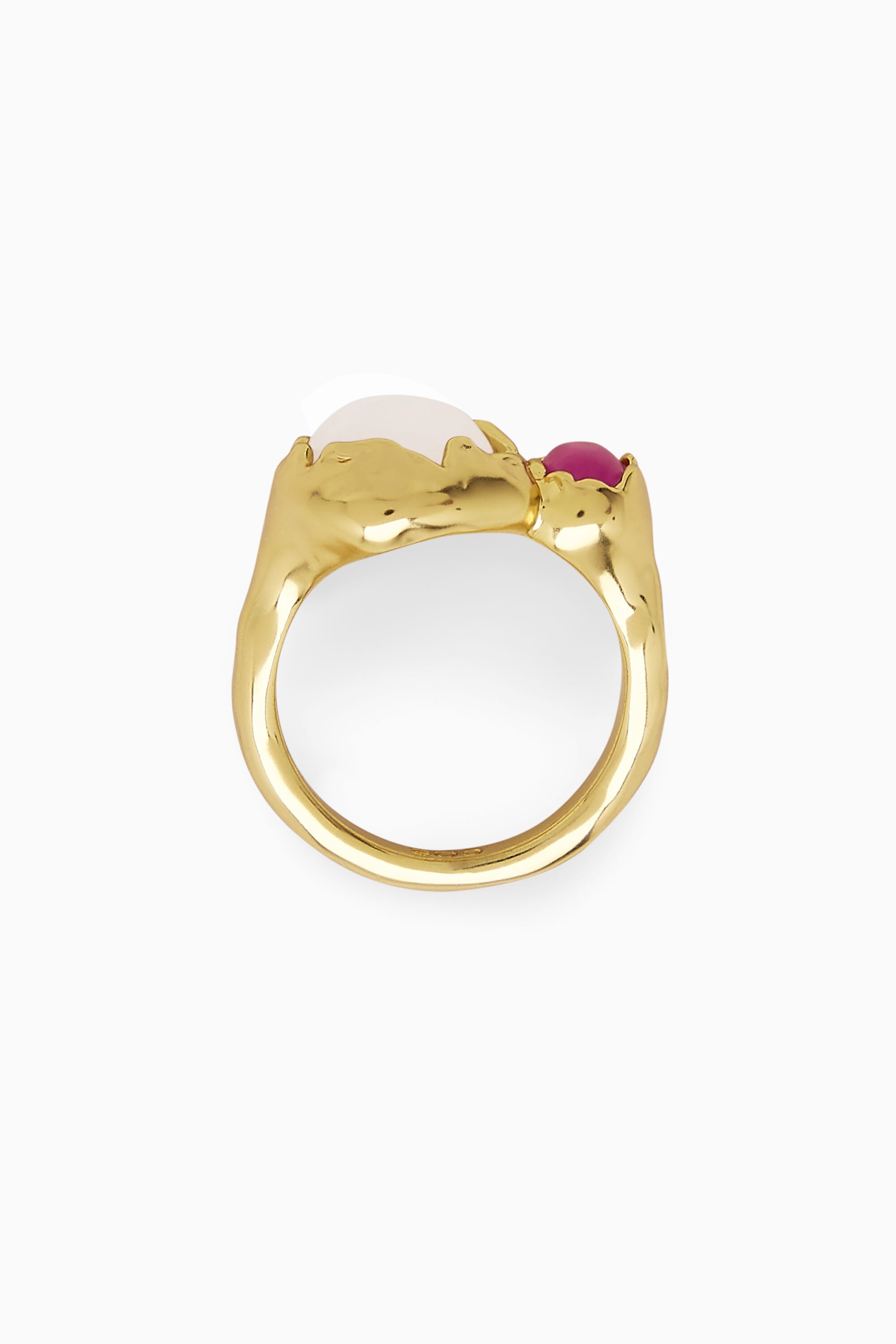 SEMI-PRECIOUS STONE PINKY RING - GOLD / JADE | COS