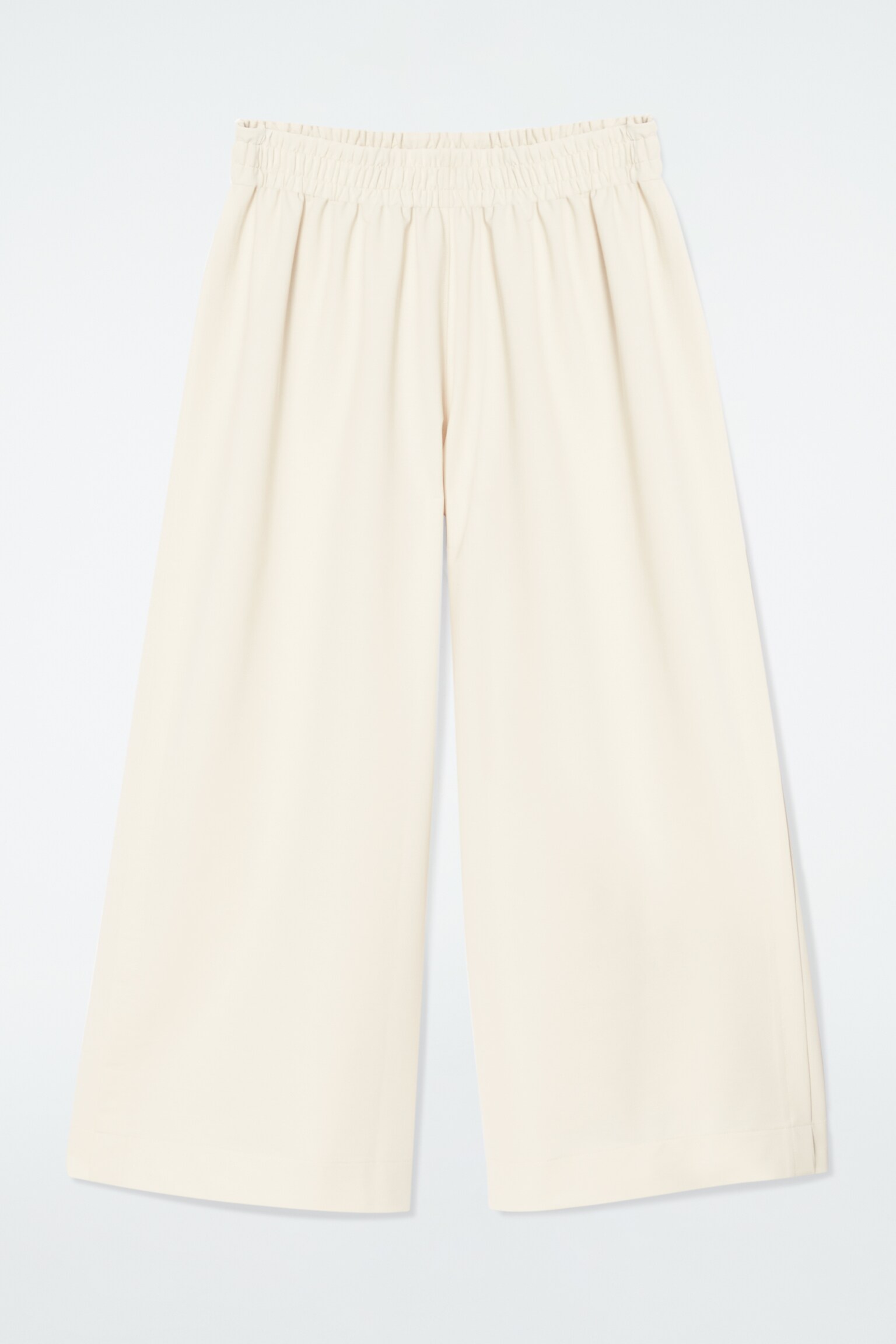 ELASTICATED COTTON CULOTTES - IVORY