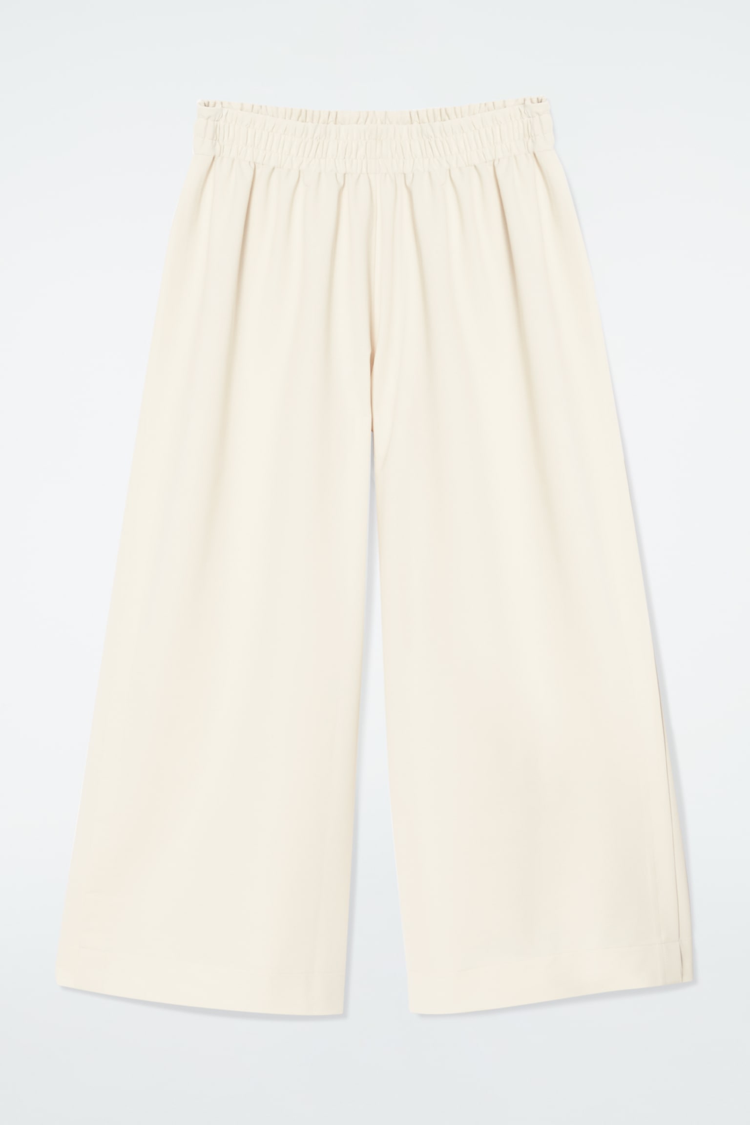 ELASTICATED COTTON CULOTTES - IVORY
