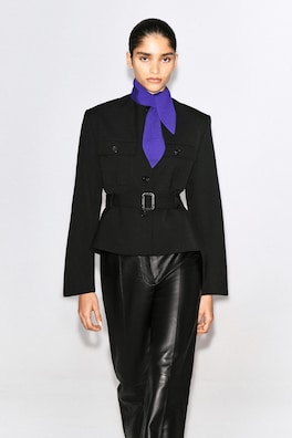 MERINO WOOL NECK SCARF — PURPLE 3