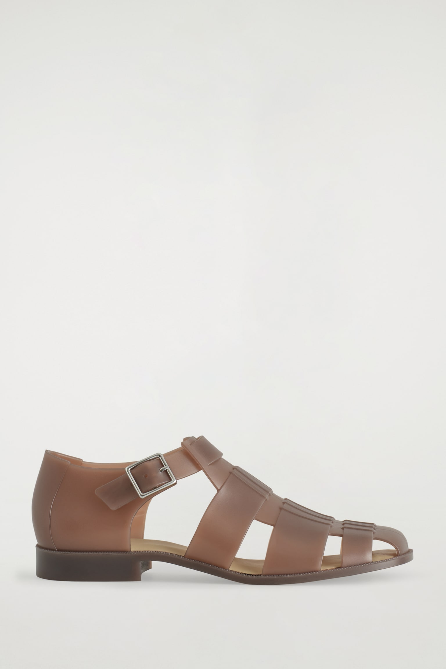 FISHERMAN-SANDALEN AUS GUMMI - BRAUN/TRANSPARENT