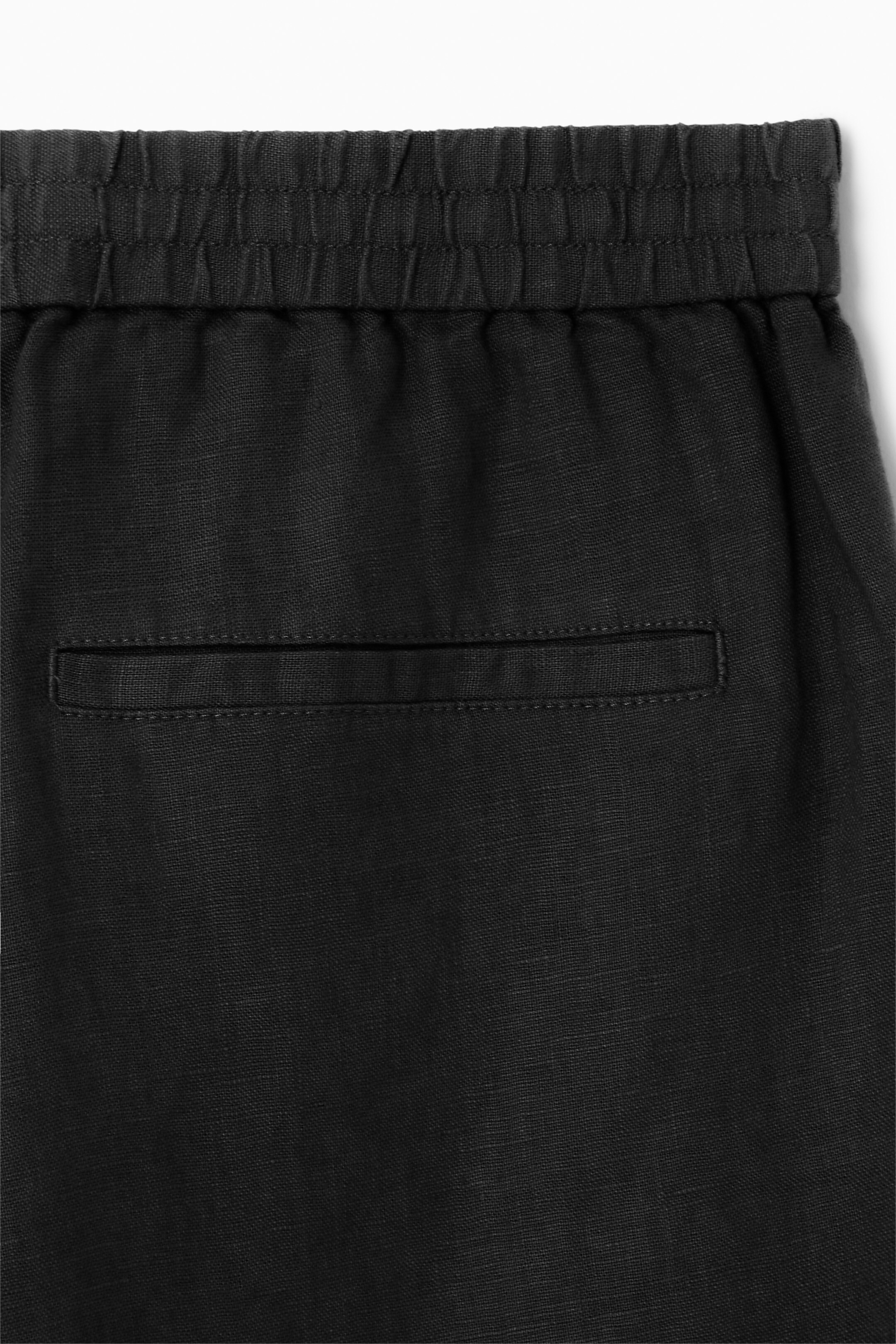 Agrandir l'image: SHORT TAILLE ÉLASTIQUÉE EN LIN - NOIR - HOMME | H&M CH 2