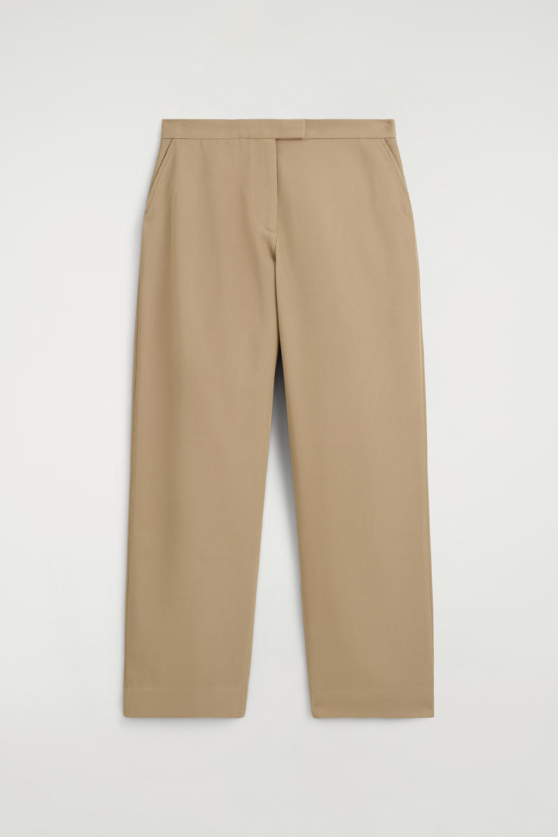 Wool-Twill Straight-Leg Pants