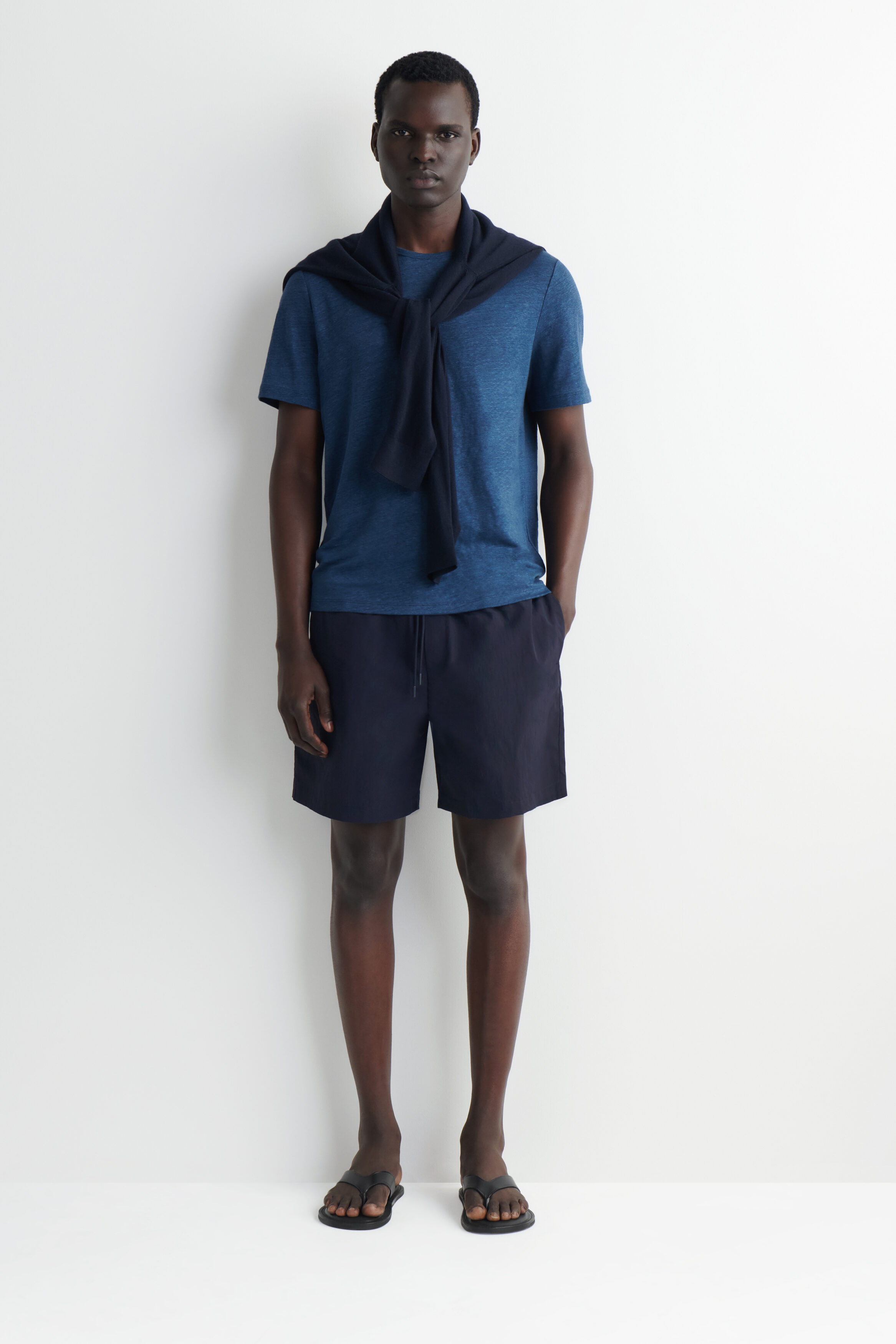 NYLON DRAWSTRING SWIM SHORTS - NAVY | COS US