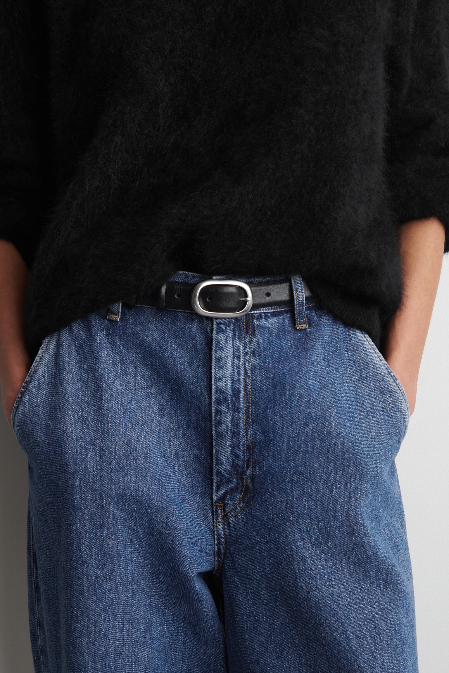 Wijde broek van denim - BLUE/GRIJS - 6
