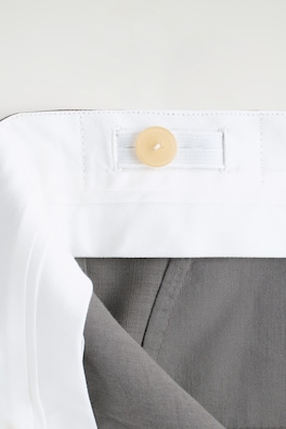TAILORED WOOL STRAIGHT-LEG PANTS — GRAPHITE 6
