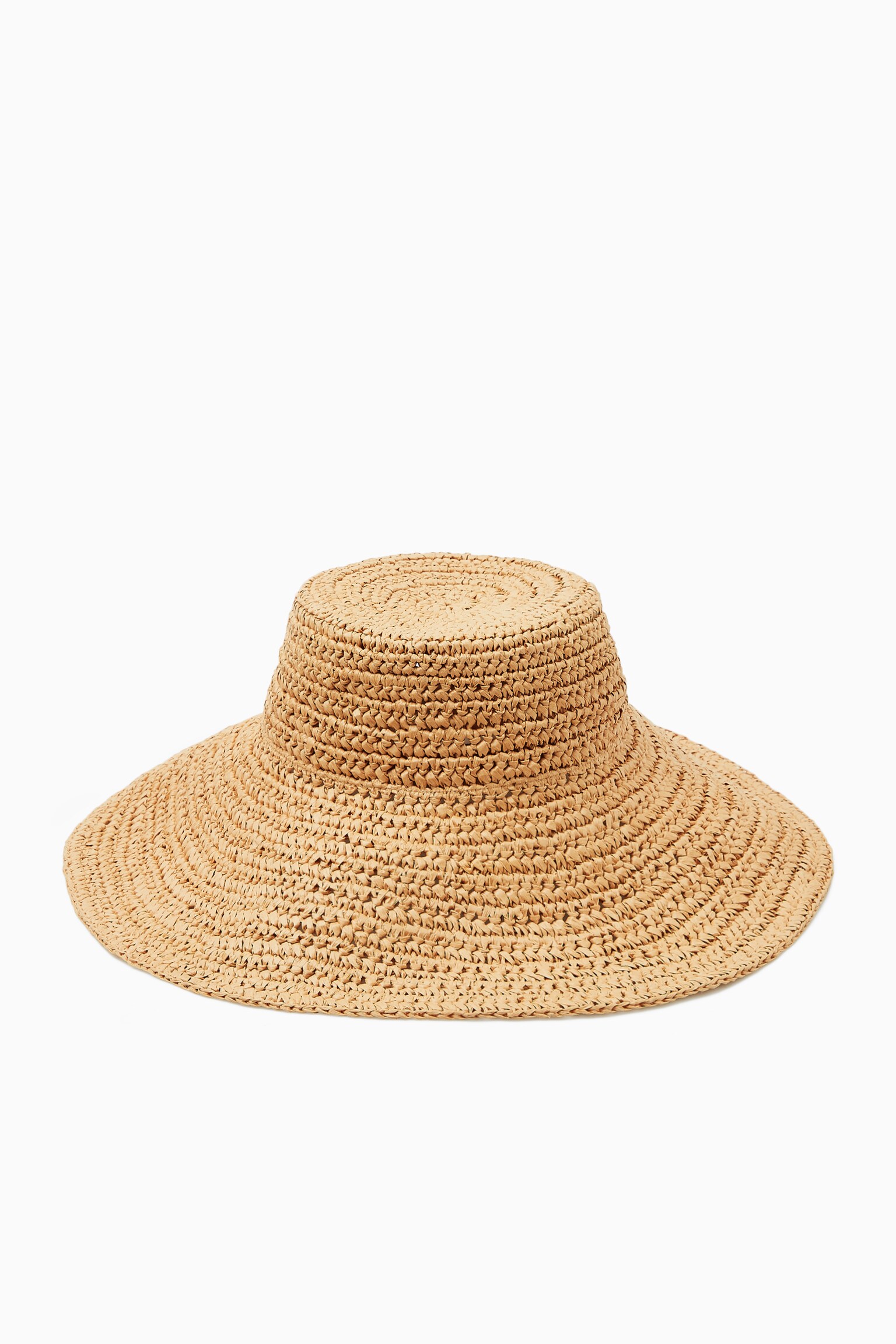 WOVEN STRAW HAT - BEIGE/BLACK - 3